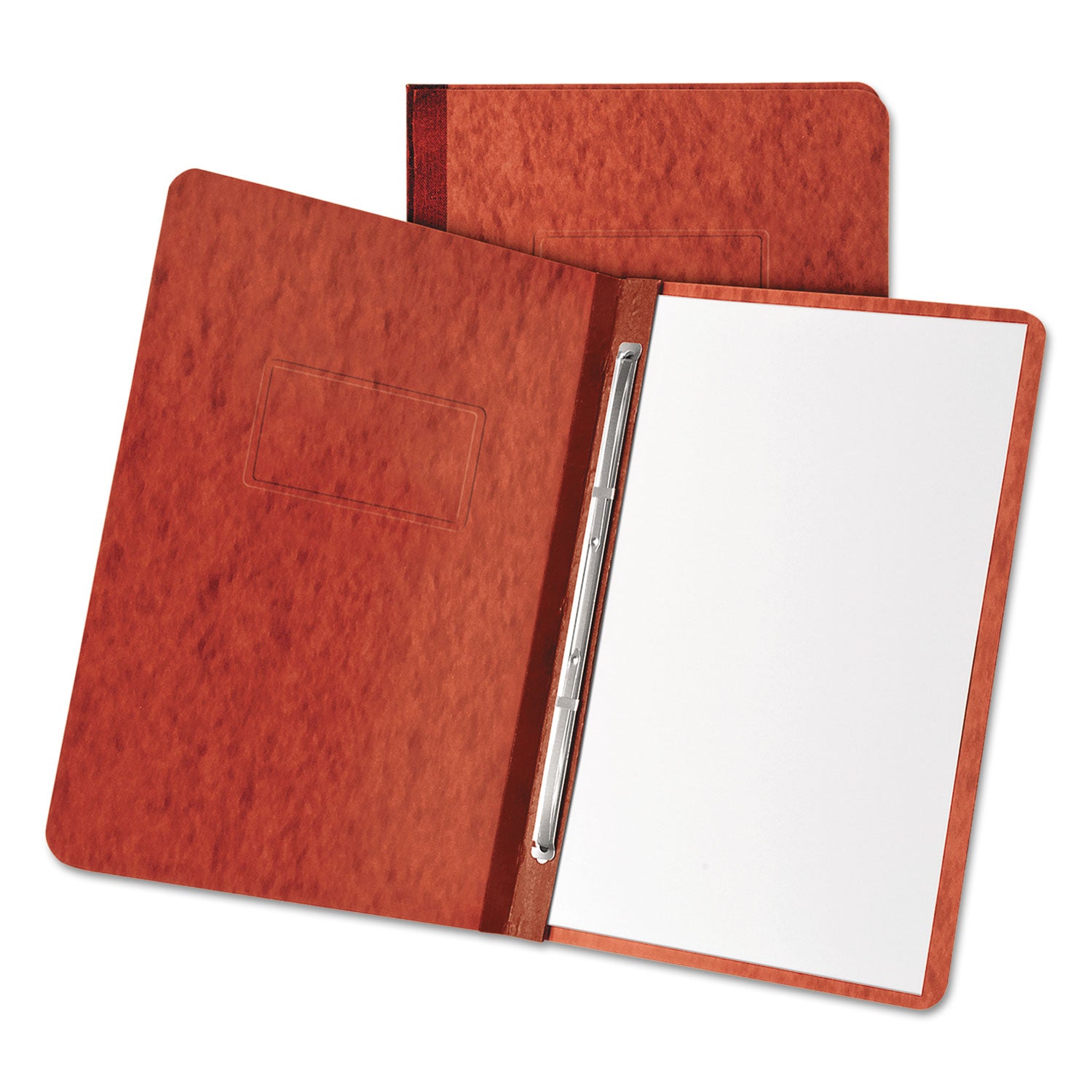Heavyweight PressGuard and Pressboard Report Cover w/Reinforced Side Hinge, 2-Prong Metal Fastener, 3" Cap, 8.5 x 11, Red - 