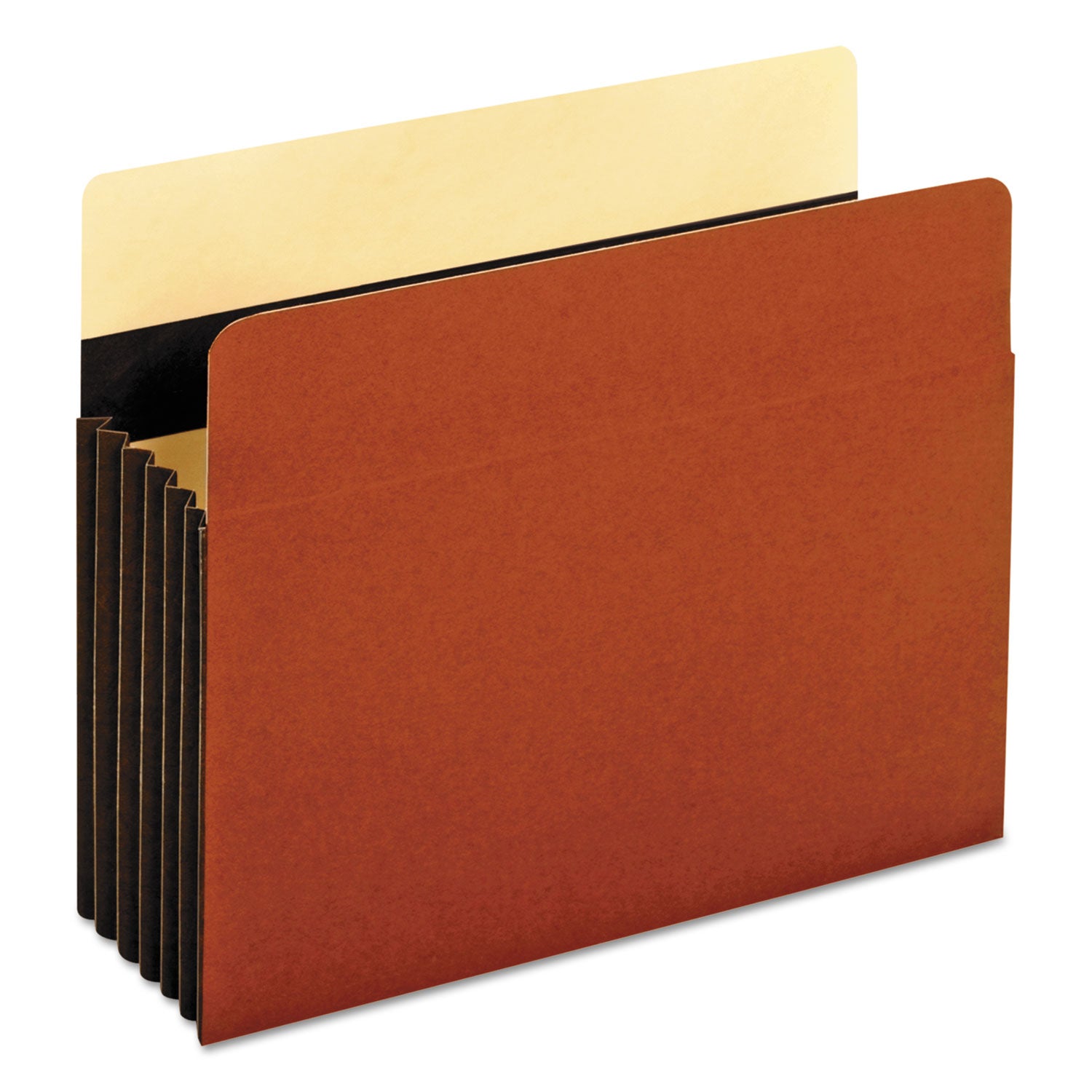 Extra-Wide Heavy-Duty File Pockets, 5.25" Expansion, Letter Size, Redrope, 10/Box - 