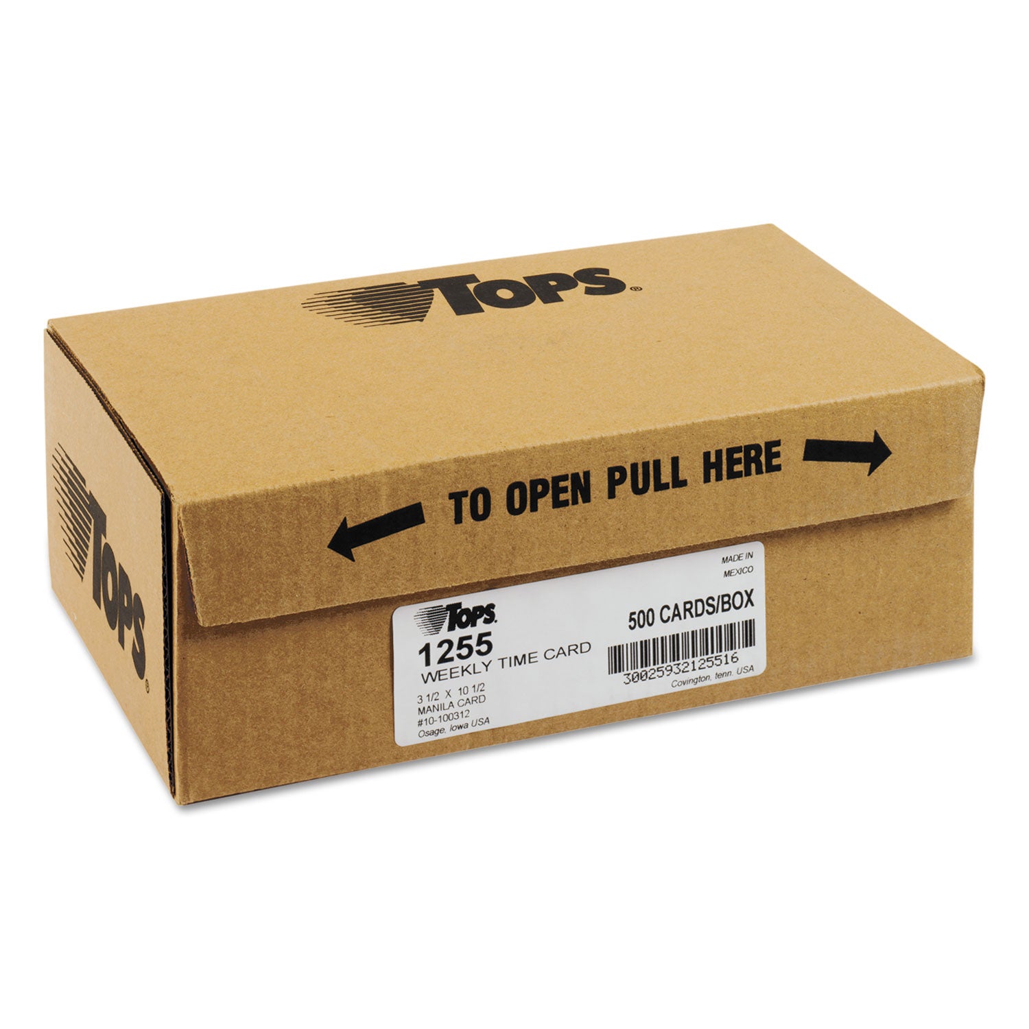 Time Clock Cards, Replacement for 10-100312/1950-9301/K14-36981D, One Side, 3.5 x 10.5, 500/Box - 