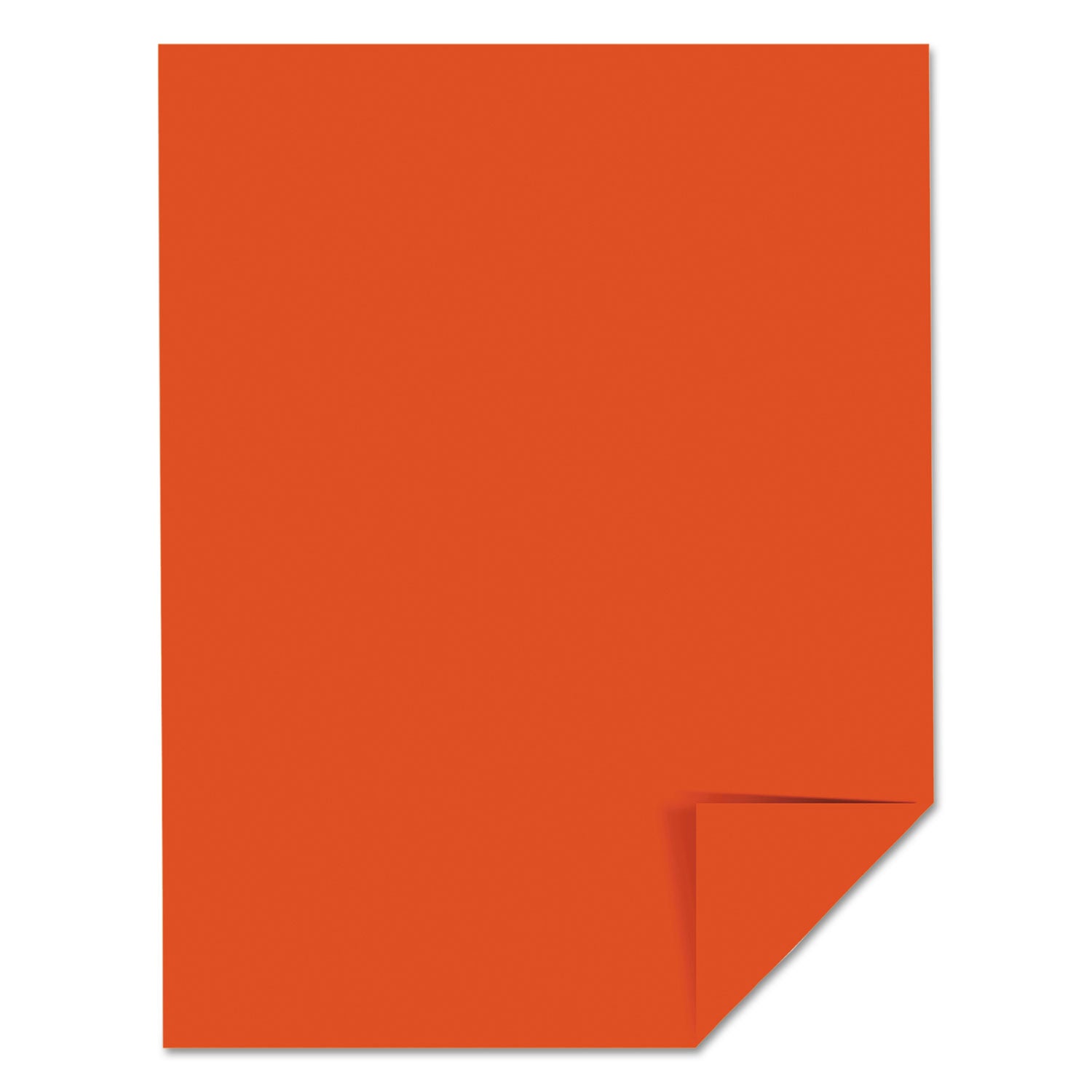 Color Paper, 24 lb Bond Weight, 8.5 x 11, Orbit Orange, 500 Sheets/Ream - 