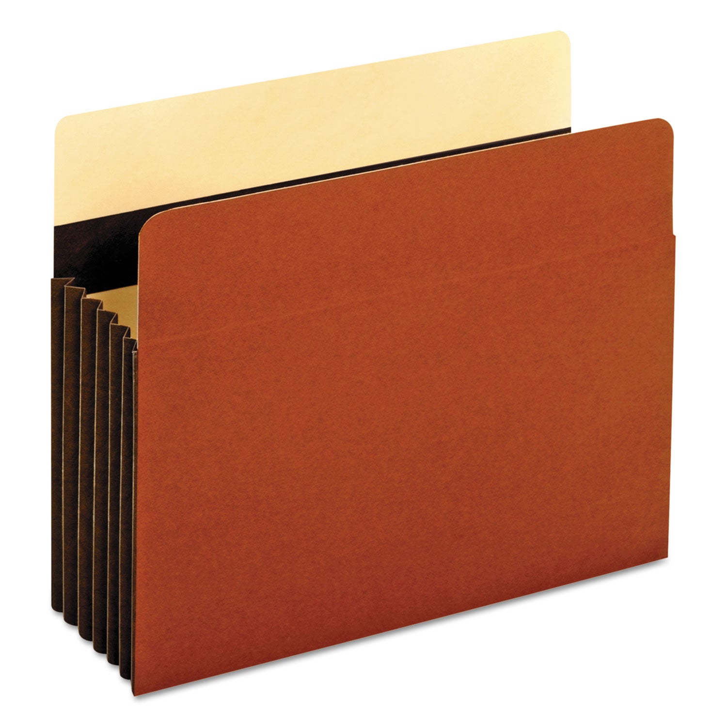 Heavy-Duty File Pockets, 5.25" Expansion, Letter Size, Redrope, 10/Box - 