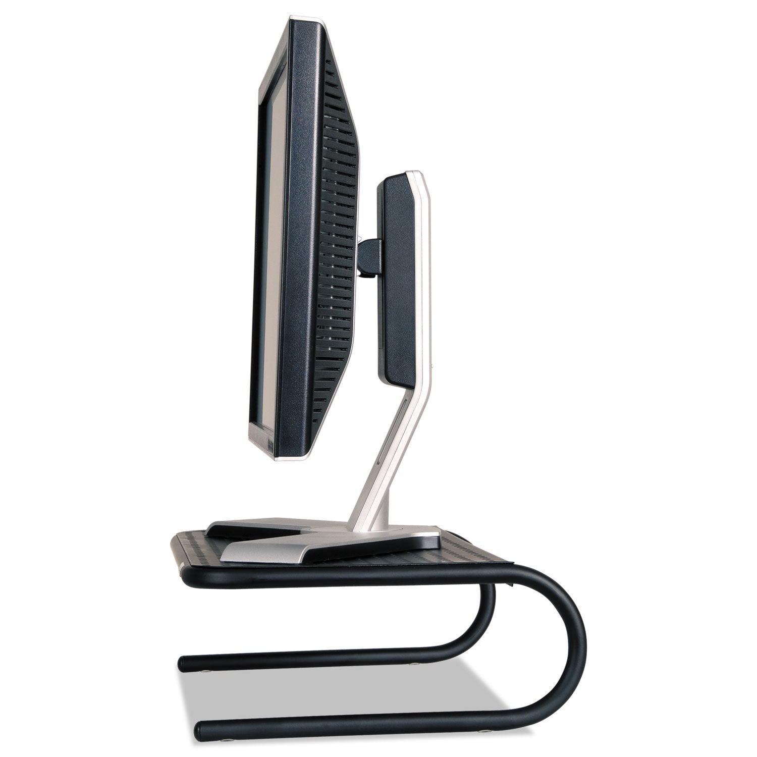 Metal Art Monitor Stand, 19" x 12.5" x 5.25", Black, Supports 30 lbs - 