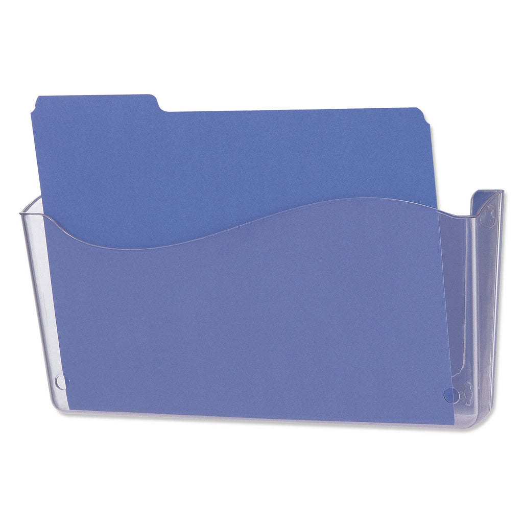 Wall Files, Letter Size, 13" x 4" x 7", Clear - 