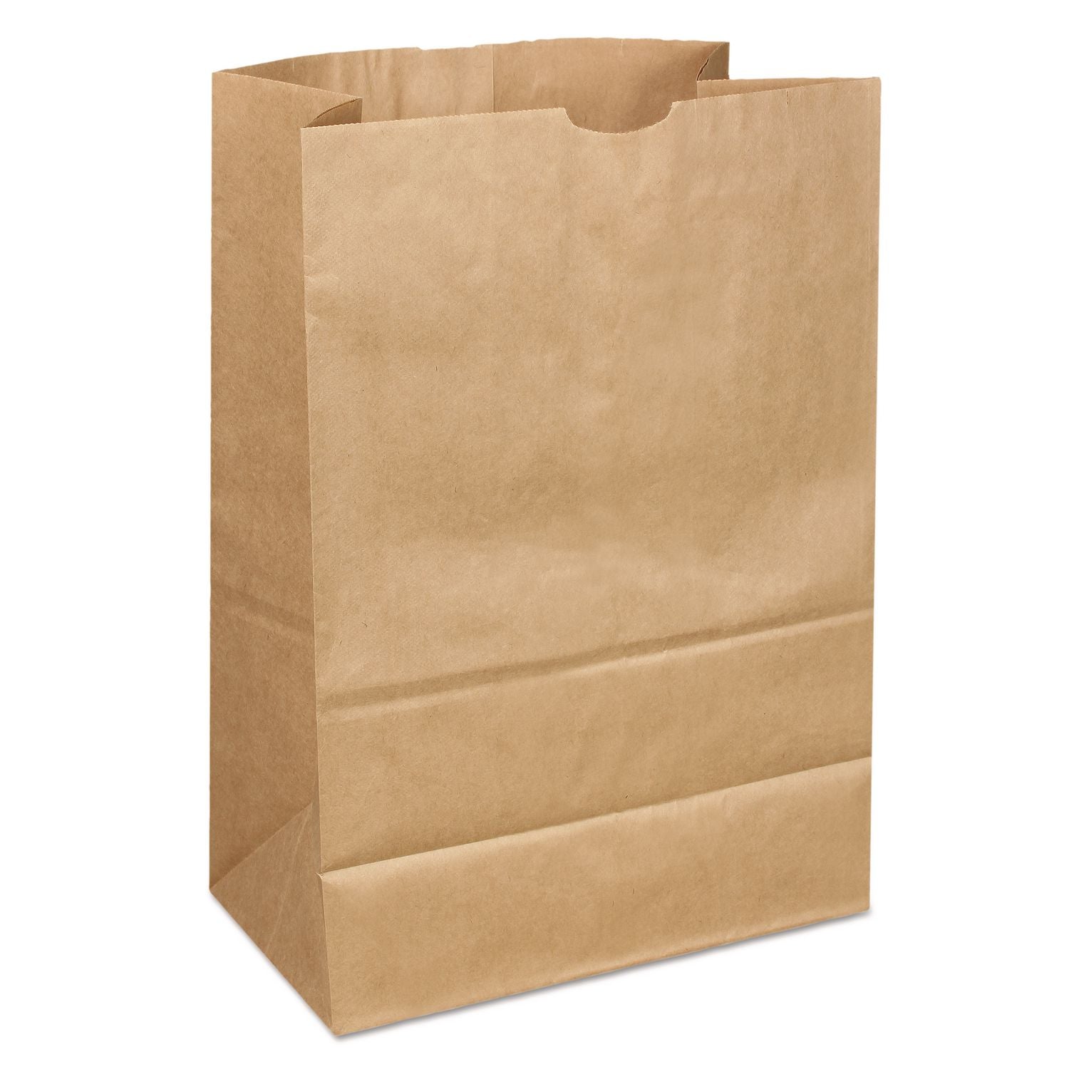 Grocery Paper Bags, 40 lb Capacity, 1/6 BBL, 12" x 7" x 17", Kraft, 400 Bags