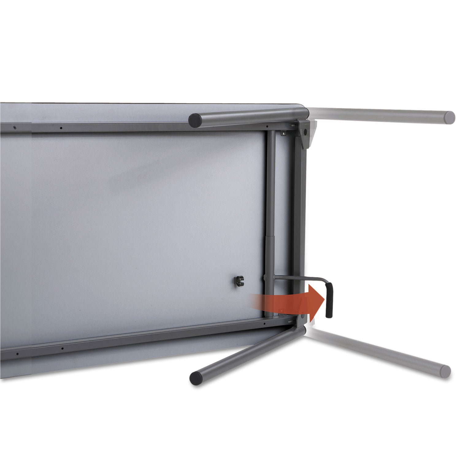 Maxx Legroom Wood Folding Table, Rectangular, 72" x 30" x 29.5", Gray/Charcoal - 