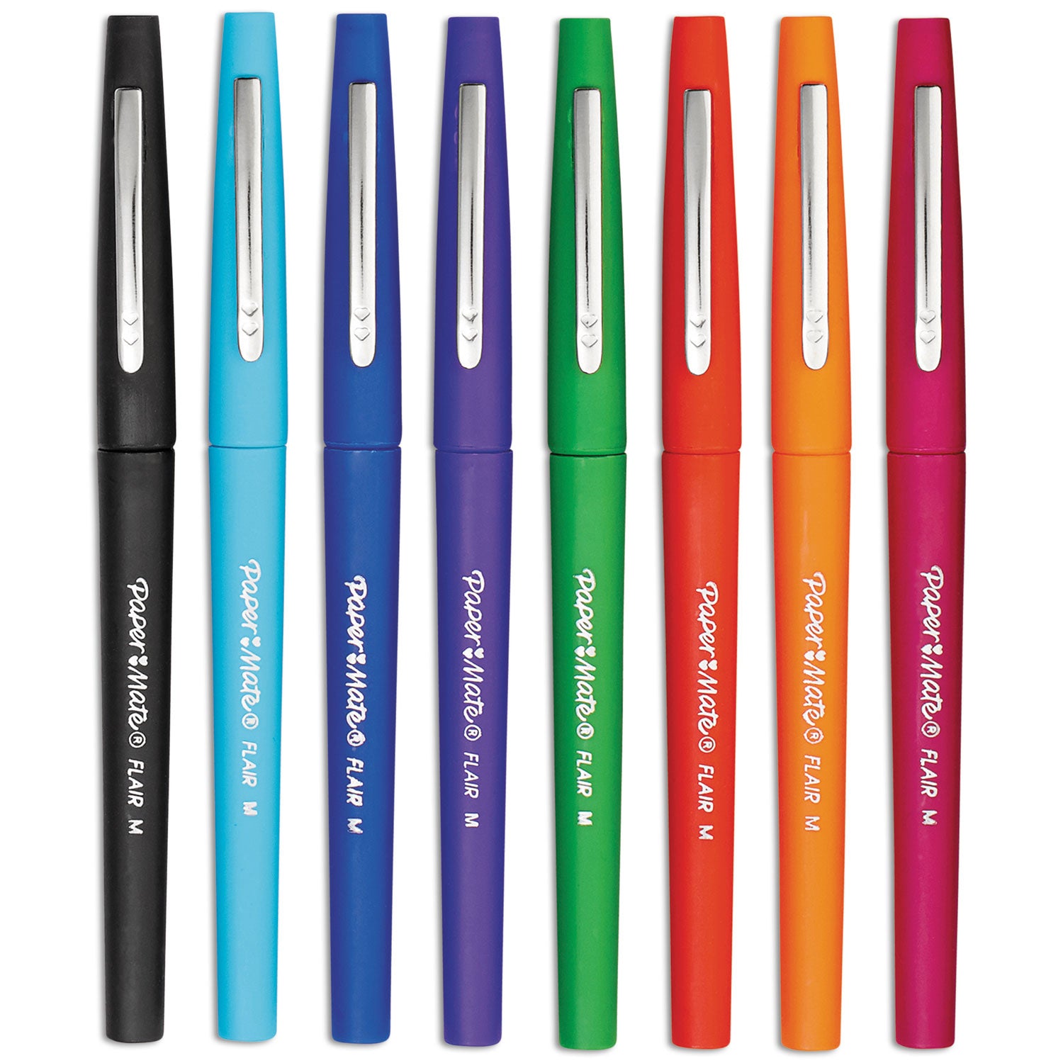 Point Guard Flair Felt Tip Porous Point Pen, Stick, Bold 1.4 mm, Assorted Ink and Barrel Colors, 48/Pack - 