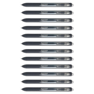 InkJoy Gel Pen, Retractable, Fine 0.5 mm, Black Ink, Black Barrel, Dozen