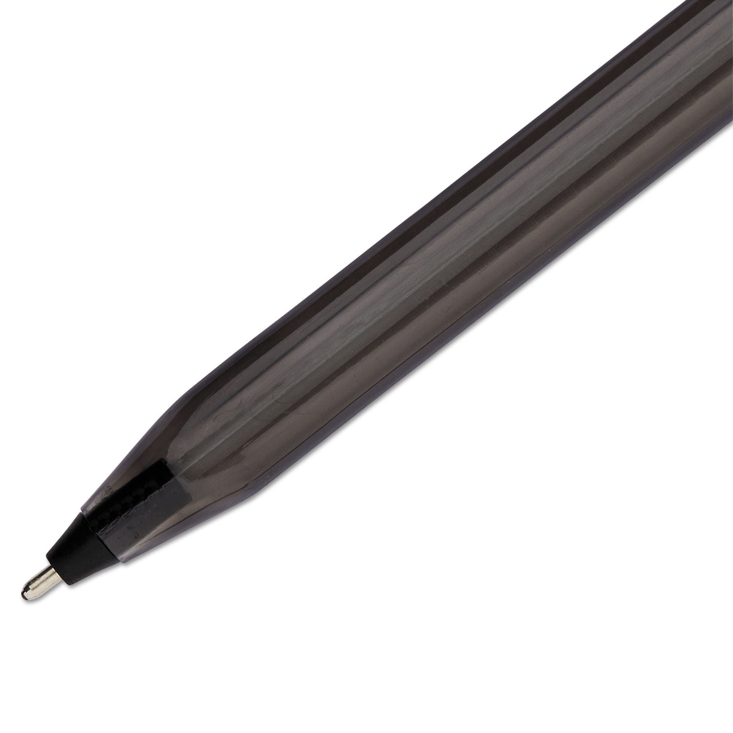 inkjoy-100-ballpoint-pen-stick-medium-1-mm-black-ink-smoke-black-barrel-dozen_pap1951257 - 3