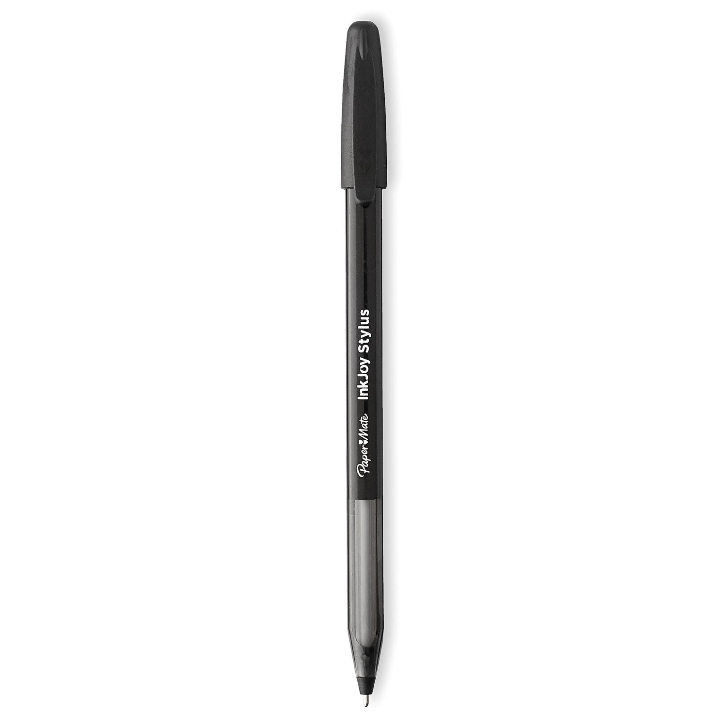 inkjoy-100-ballpoint-pen-stylus-stick-medium-1-mm-black-ink-black-barrel-dozen_pap1951348 - 1