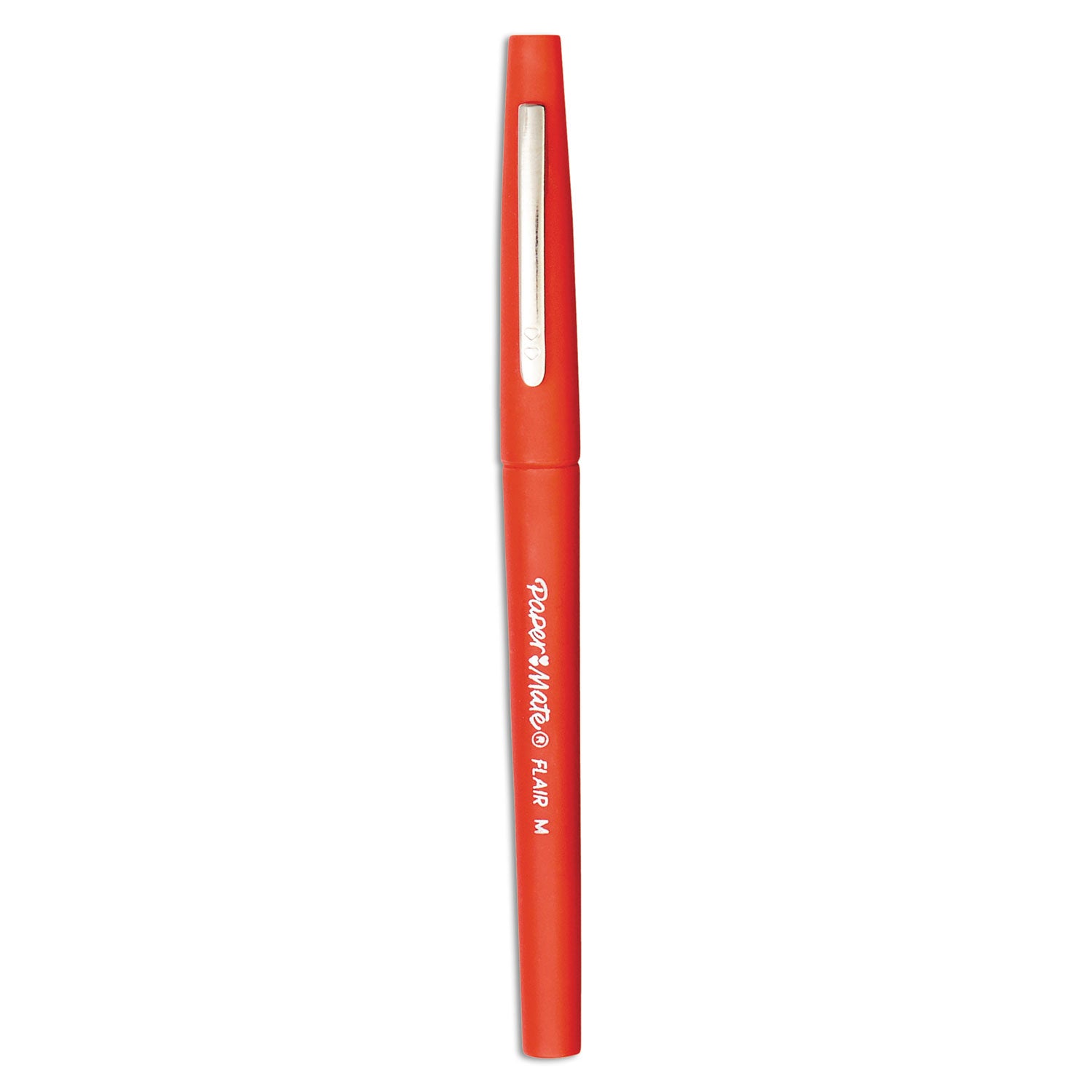 Point Guard Flair Felt Tip Porous Point Pen, Stick, Bold 1.4 mm, Red Ink, Red Barrel, 36/Box - 