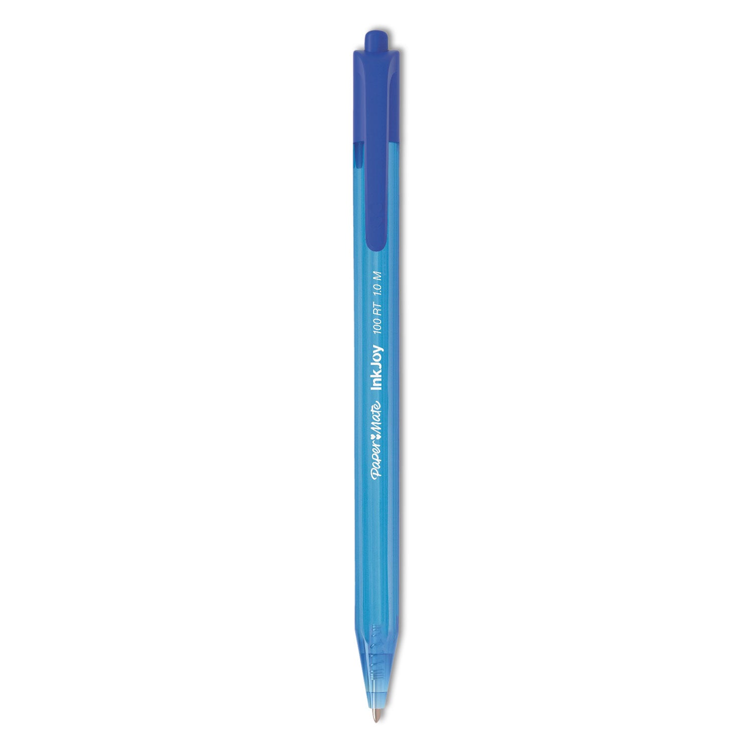 inkjoy-100-rt-ballpoint-pen-retractable-medium-1-mm-blue-ink-translucent-blue-barrel-dozen_pap1951253 - 1