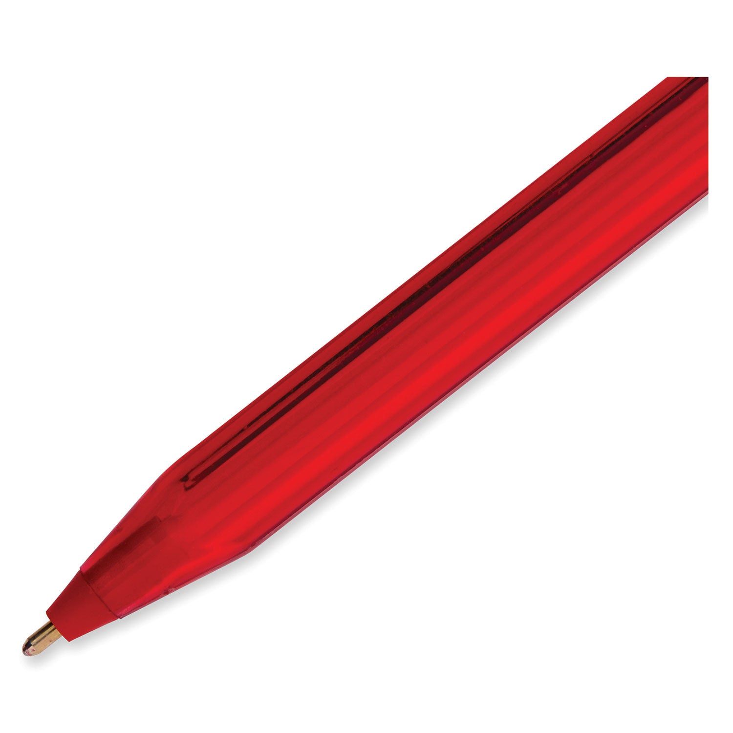 inkjoy-100-ballpoint-pen-stick-medium-1-mm-red-ink-translucent-red-barrel-dozen_pap1951255 - 4