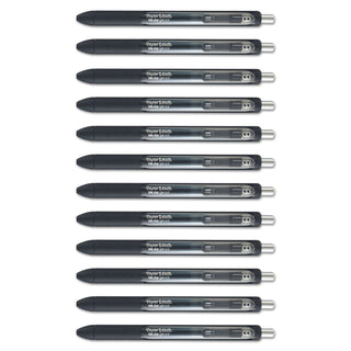 InkJoy Gel Pen, Retractable, Fine 0.5 mm, Black Ink, Black Barrel, Dozen