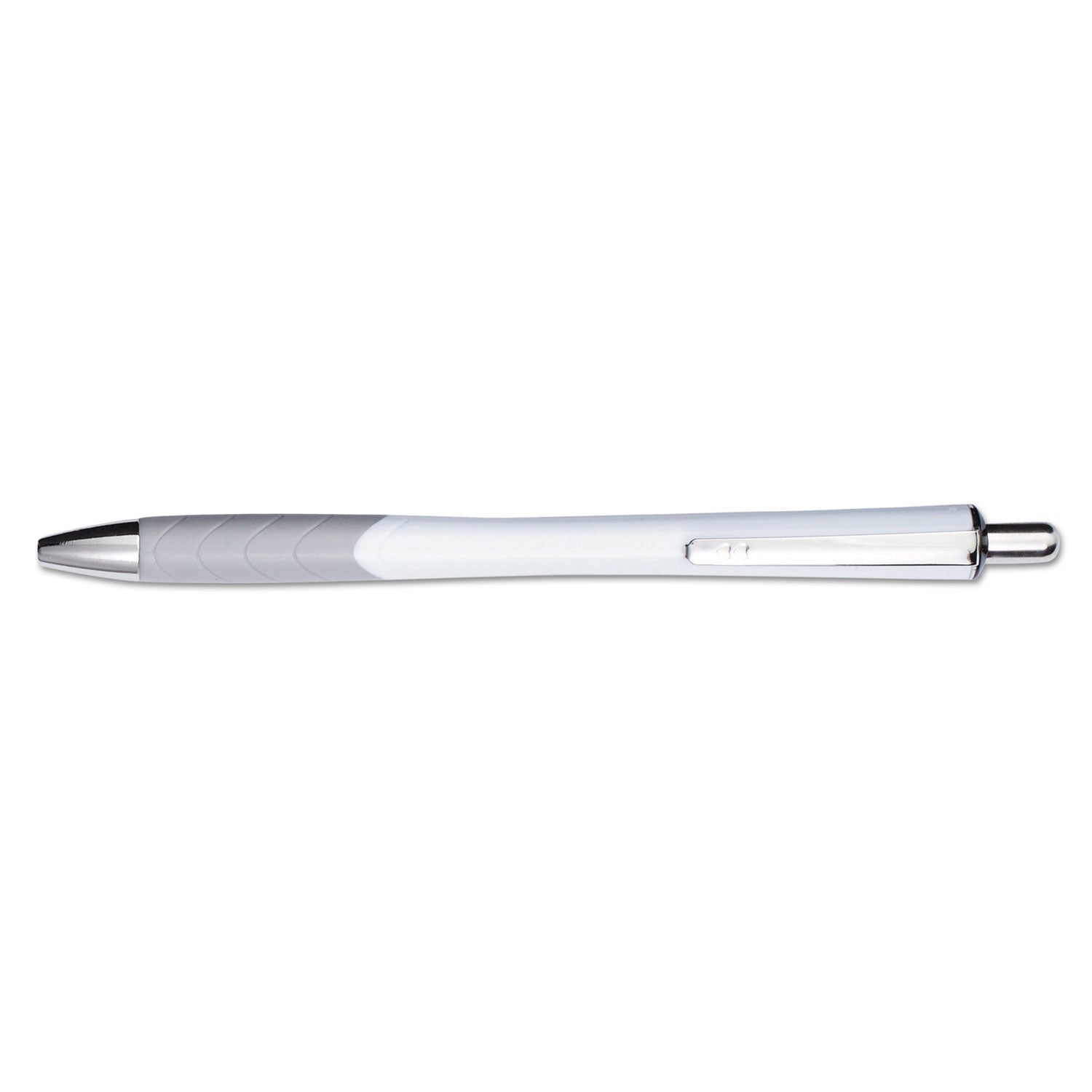 InkJoy 700 RT Ballpoint Pen, Retractable, Medium 1 mm, Black Ink, White/Gray Barrel, Dozen