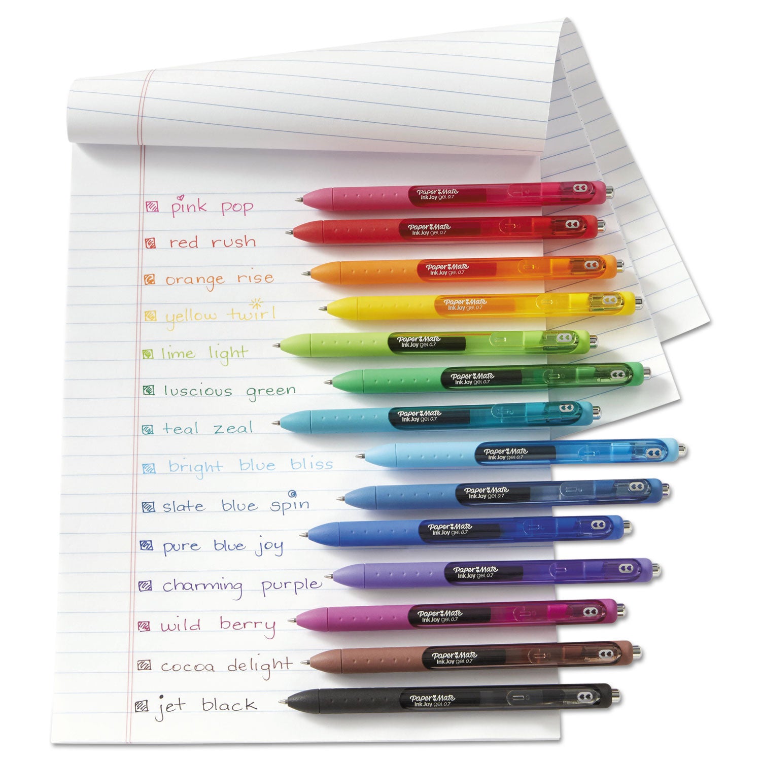 InkJoy Gel Pen, Retractable, Medium 0.7 mm, Assorted Ink and Barrel Colors, 20/Pack - 