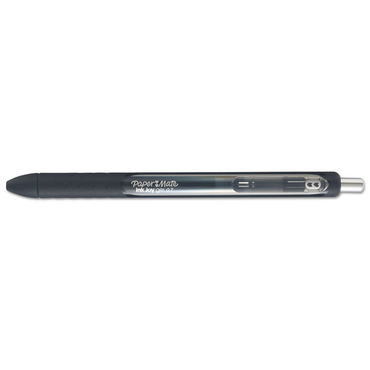 InkJoy Gel Pen, Retractable, Medium 0.7 mm, Black Ink, Black Barrel, Dozen