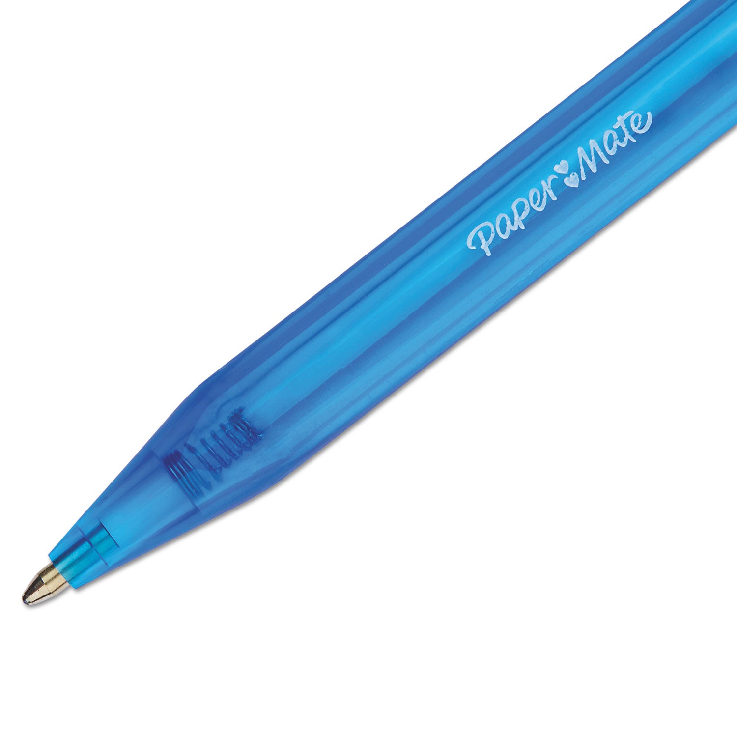 inkjoy-100-rt-ballpoint-pen-retractable-medium-1-mm-blue-ink-translucent-blue-barrel-dozen_pap1951253 - 4