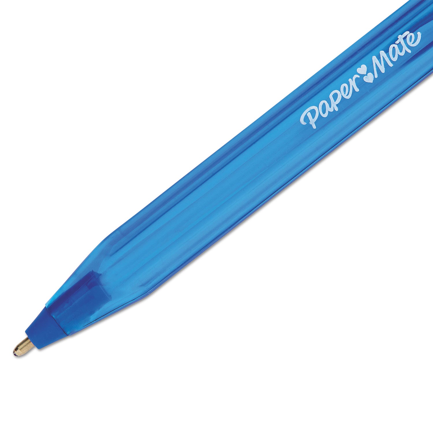 inkjoy-100-ballpoint-pen-stick-medium-1-mm-blue-ink-translucent-blue-barrel-dozen_pap1951256 - 3