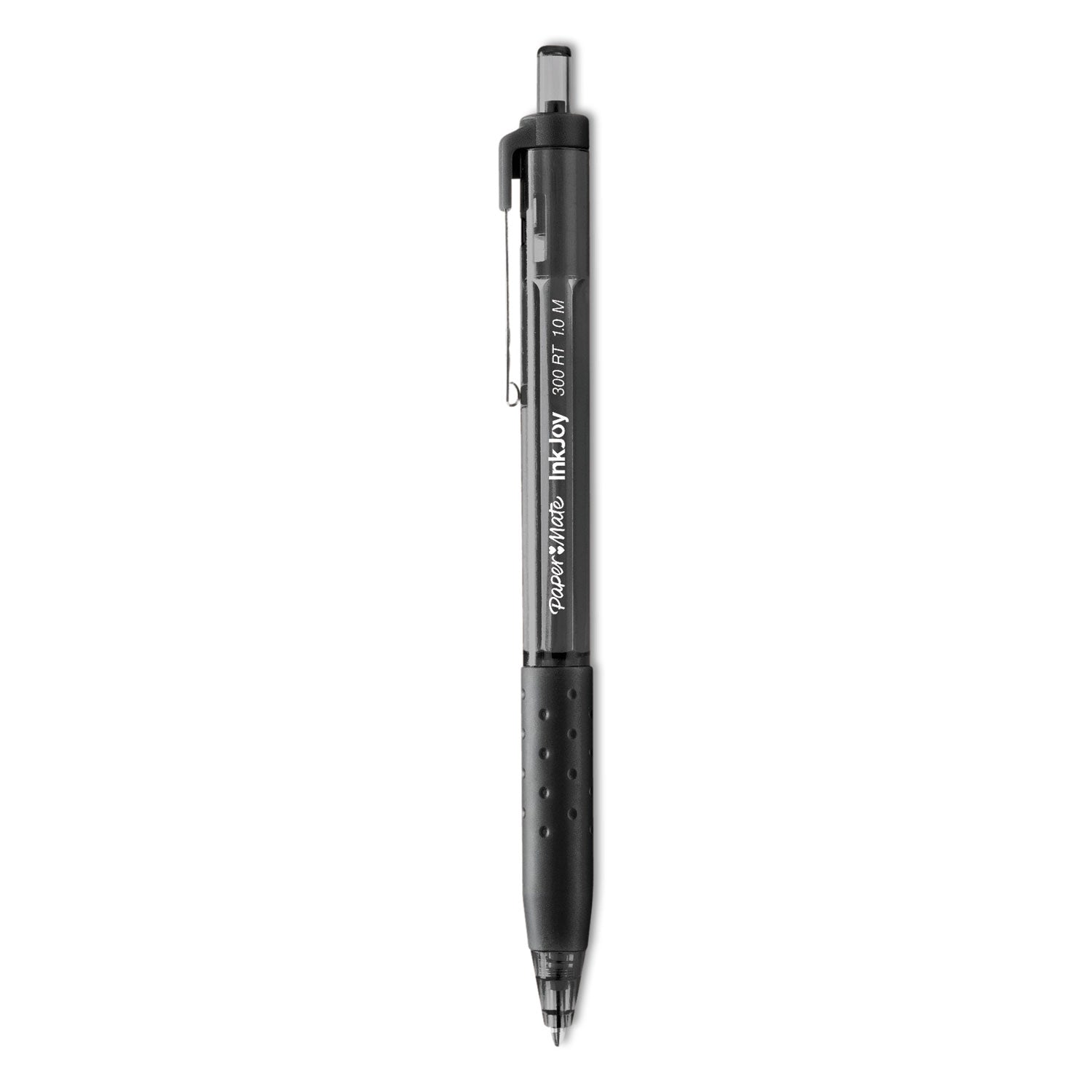 inkjoy-300-rt-ballpoint-pen-retractable-medium-1-mm-black-ink-black-barrel-dozen_pap1951260 - 2