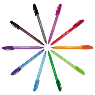InkJoy 100 Ballpoint Pen, Stick, Medium 1 mm, Black Ink, Smoke/Black Barrel, Dozen