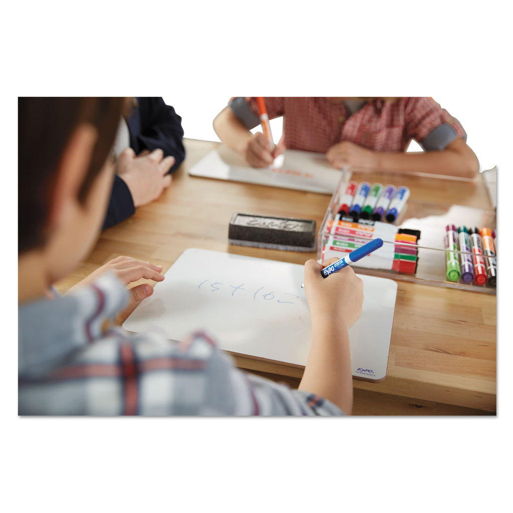 Low-Odor Dry Erase Marker, Eraser and Cleaner Kit, Medium Assorted Tips, Assorted Colors, 12/Set