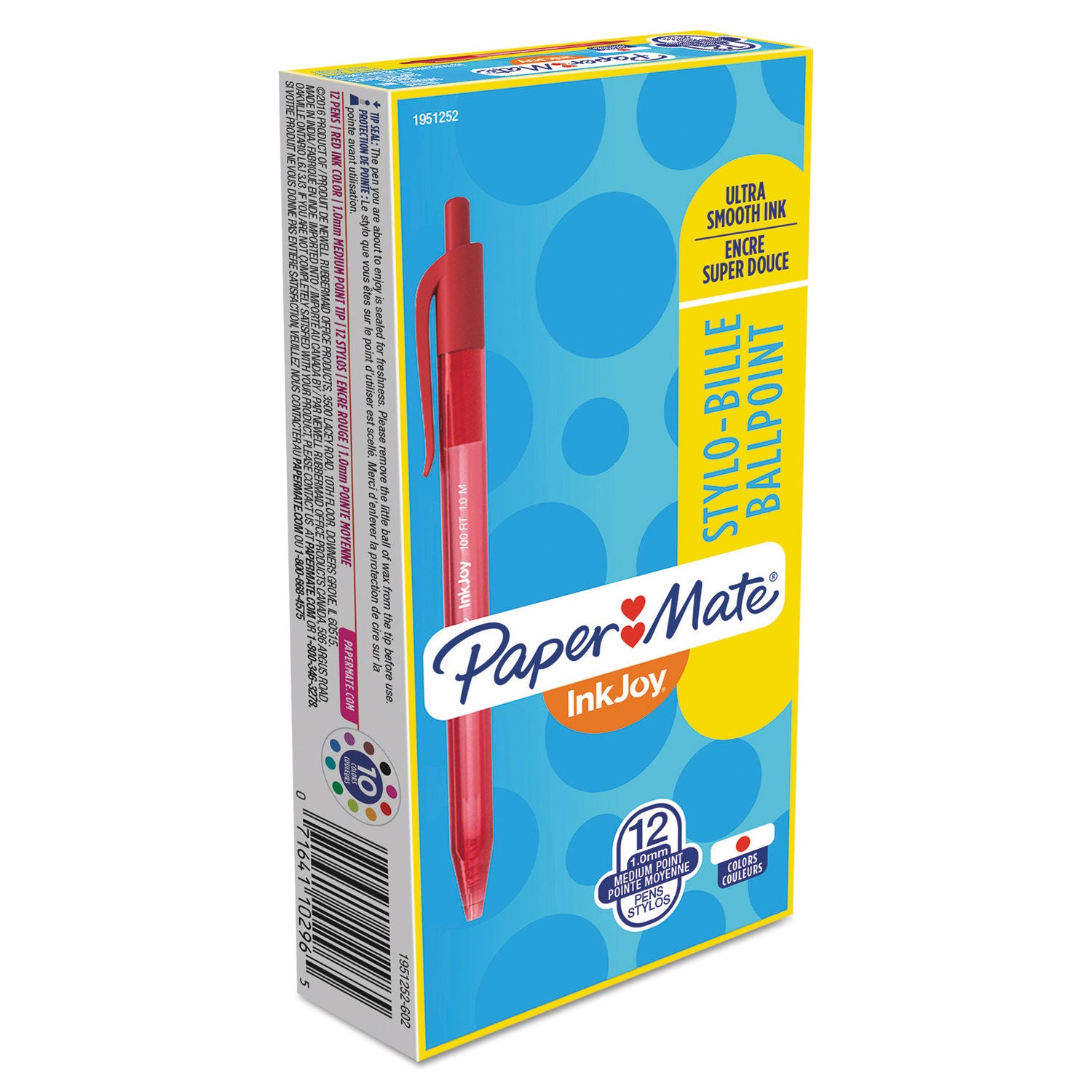 inkjoy-100-rt-ballpoint-pen-retractable-medium-1-mm-red-ink-translucent-red-barrel-dozen_pap1951252 - 2