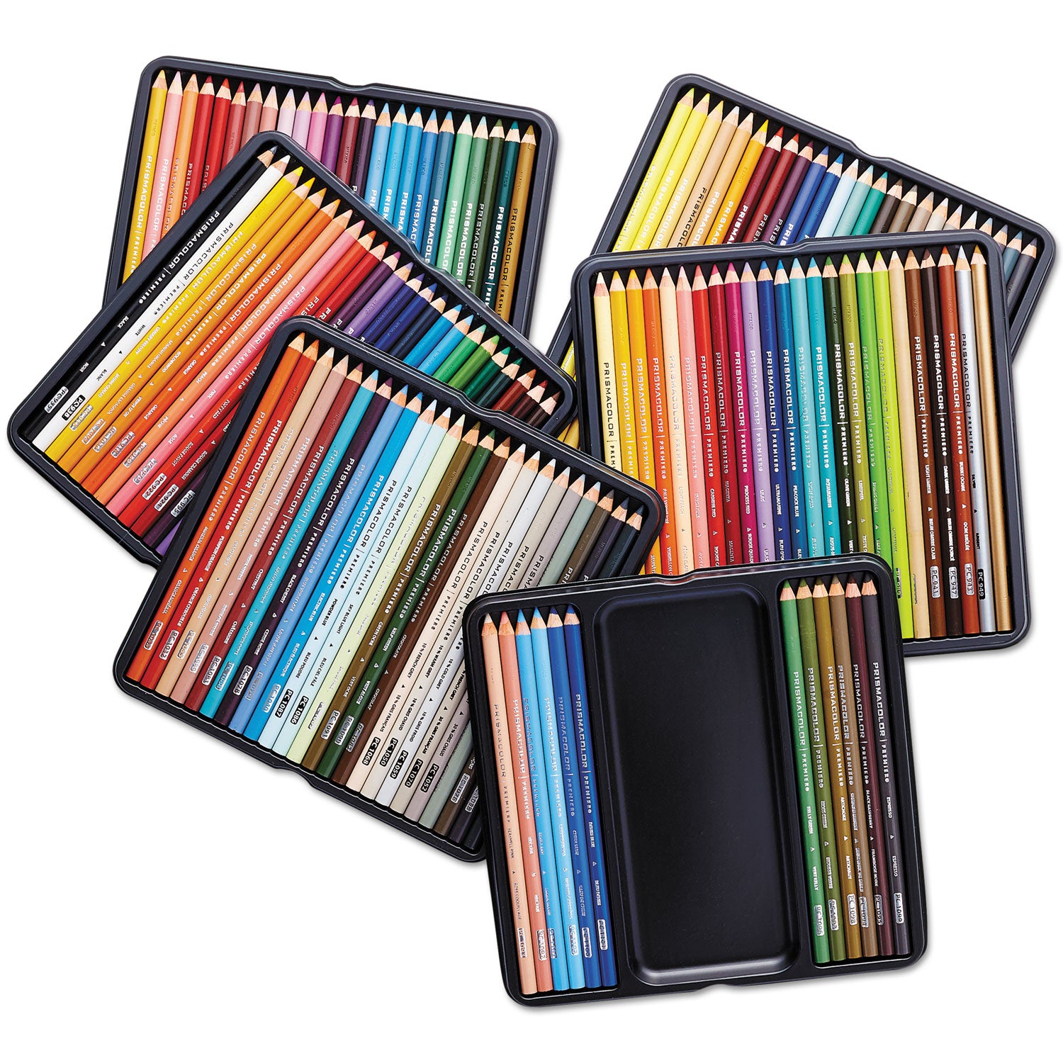 Premier Colored Pencil, 0.7 mm, 2B, Assorted Lead and Barrel Colors, 132/Pack - 