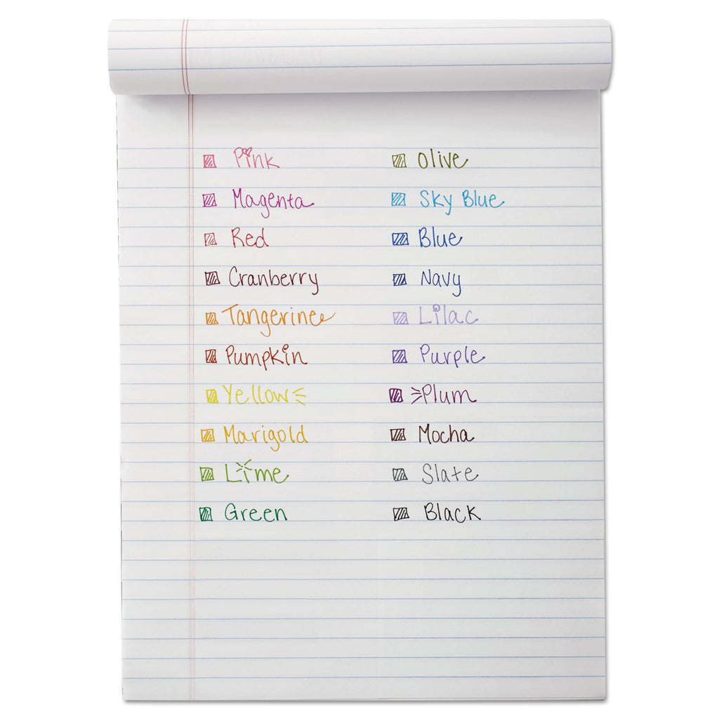 Point Guard Flair Felt Tip Porous Point Pen, Stick, Medium 0.7 mm, Red Ink, Red Barrel, Dozen