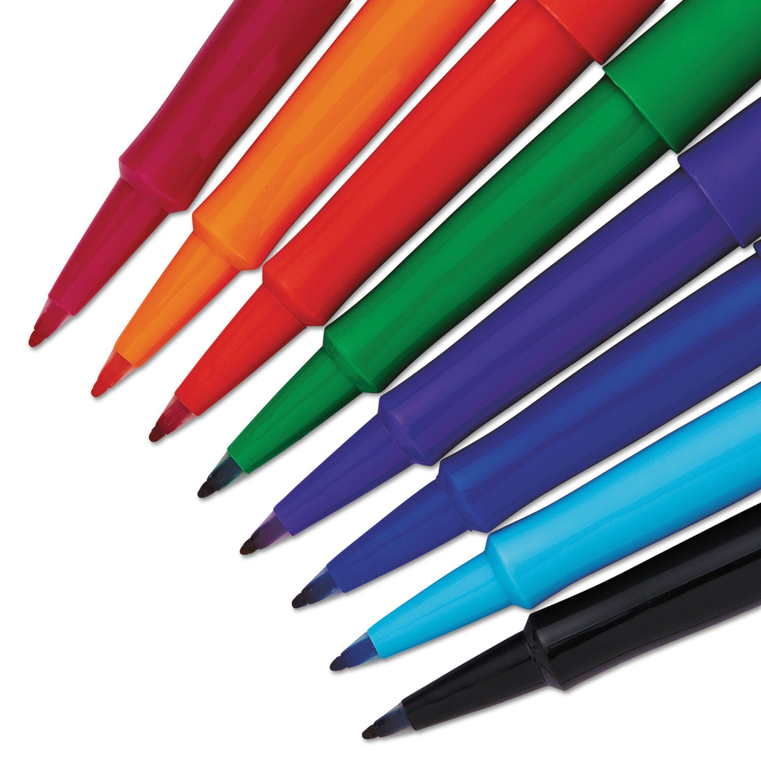 Point Guard Flair Felt Tip Porous Point Pen, Stick, Bold 1.4 mm, Assorted Ink and Barrel Colors, 48/Pack - 
