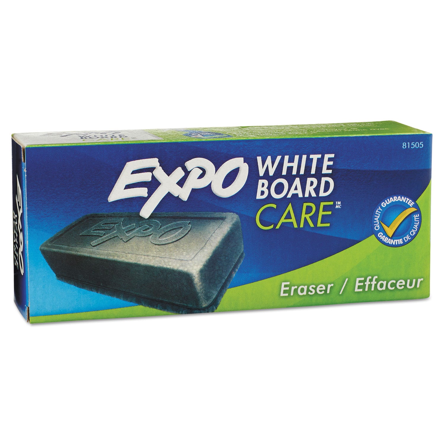 White Board CARE Dry Erase Eraser, 5.13" x 1.25 - 