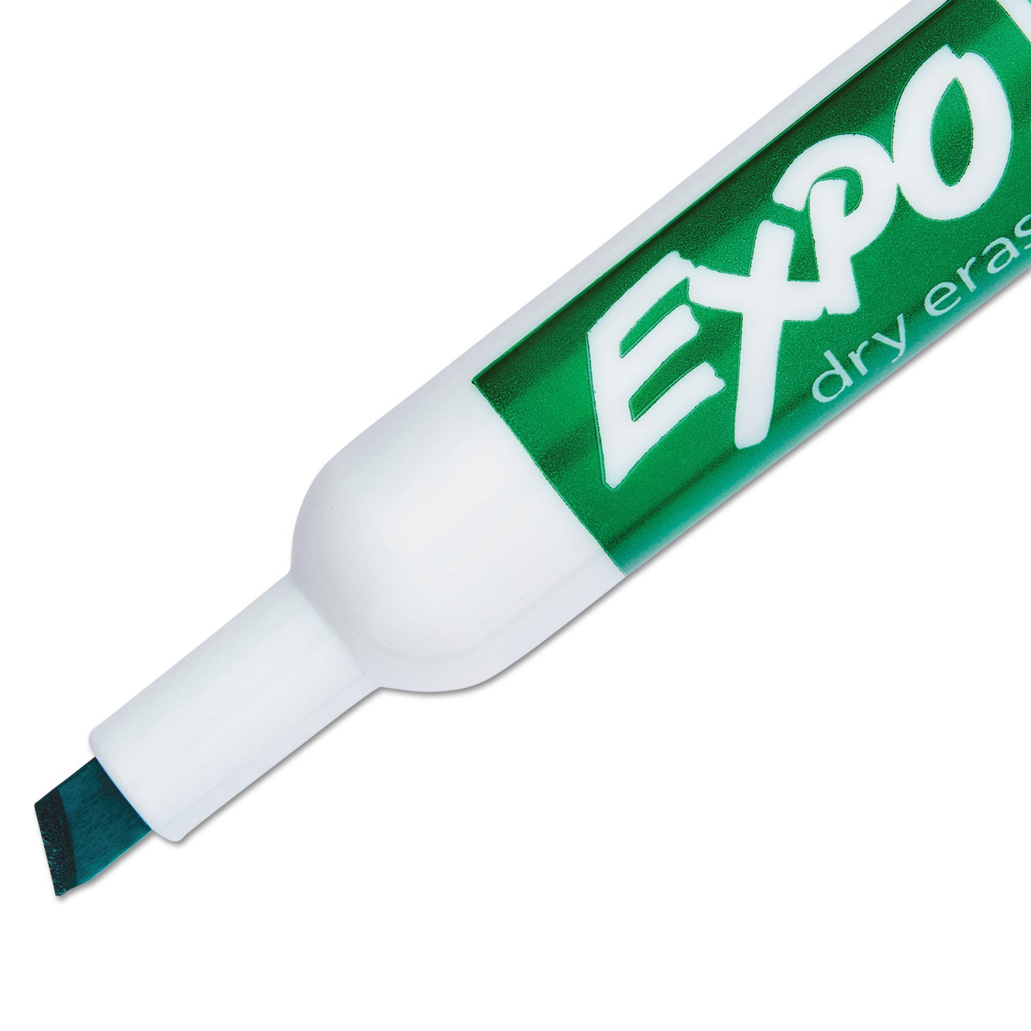 Low-Odor Dry-Erase Marker, Broad Chisel Tip, Green, Dozen - 