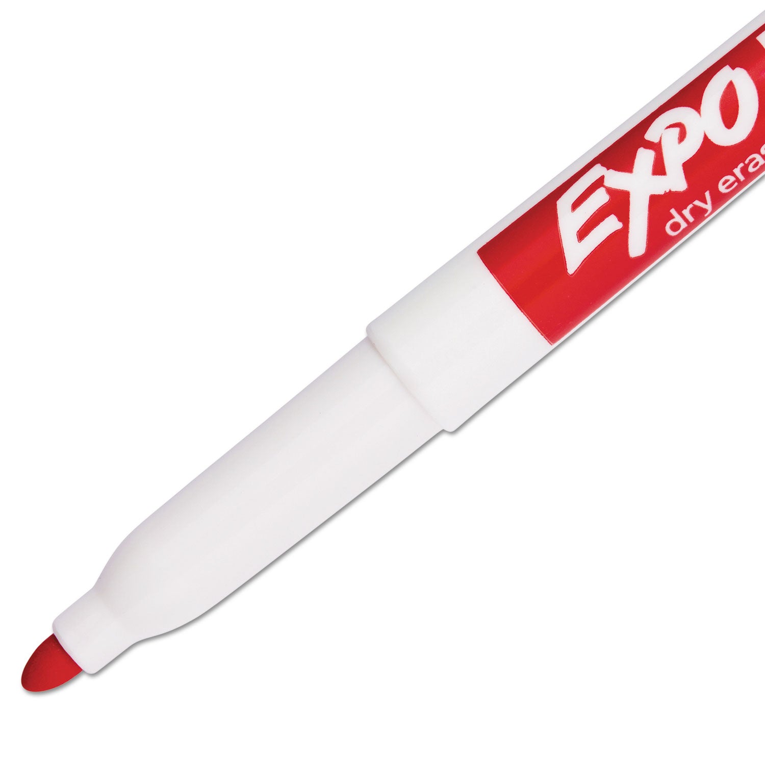 Low-Odor Dry-Erase Marker, Fine Bullet Tip, Red, Dozen - 