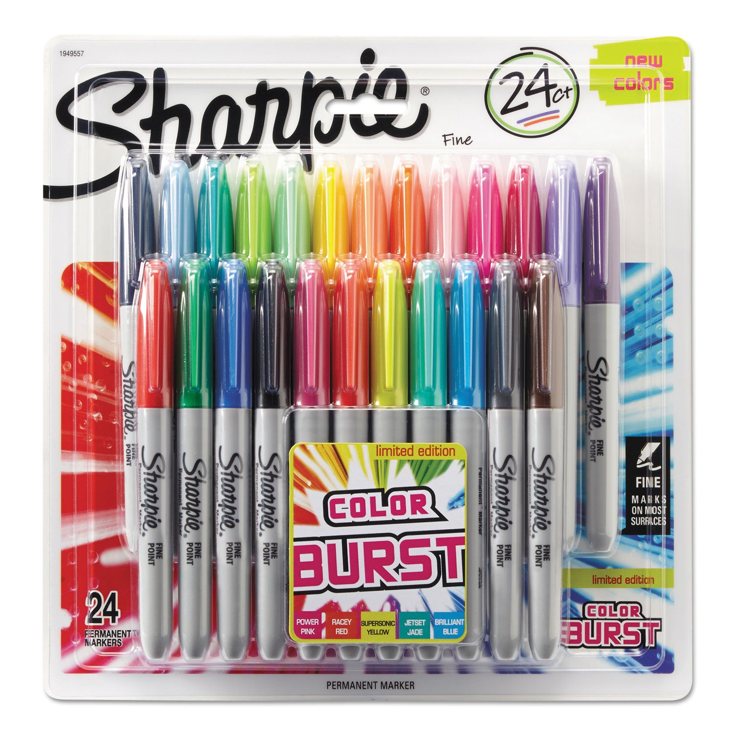 fine-tip-permanent-marker-fine-bullet-tip-assorted-classic-and-limited-edition-color-burst-colors-24-pack_san1949557 - 1