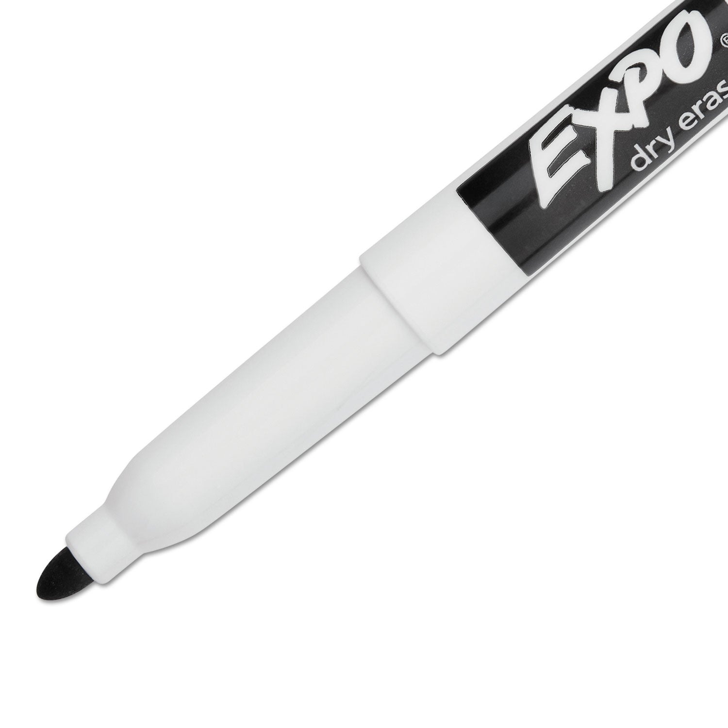 Low-Odor Dry-Erase Marker, Fine Bullet Tip, Black, Dozen - 