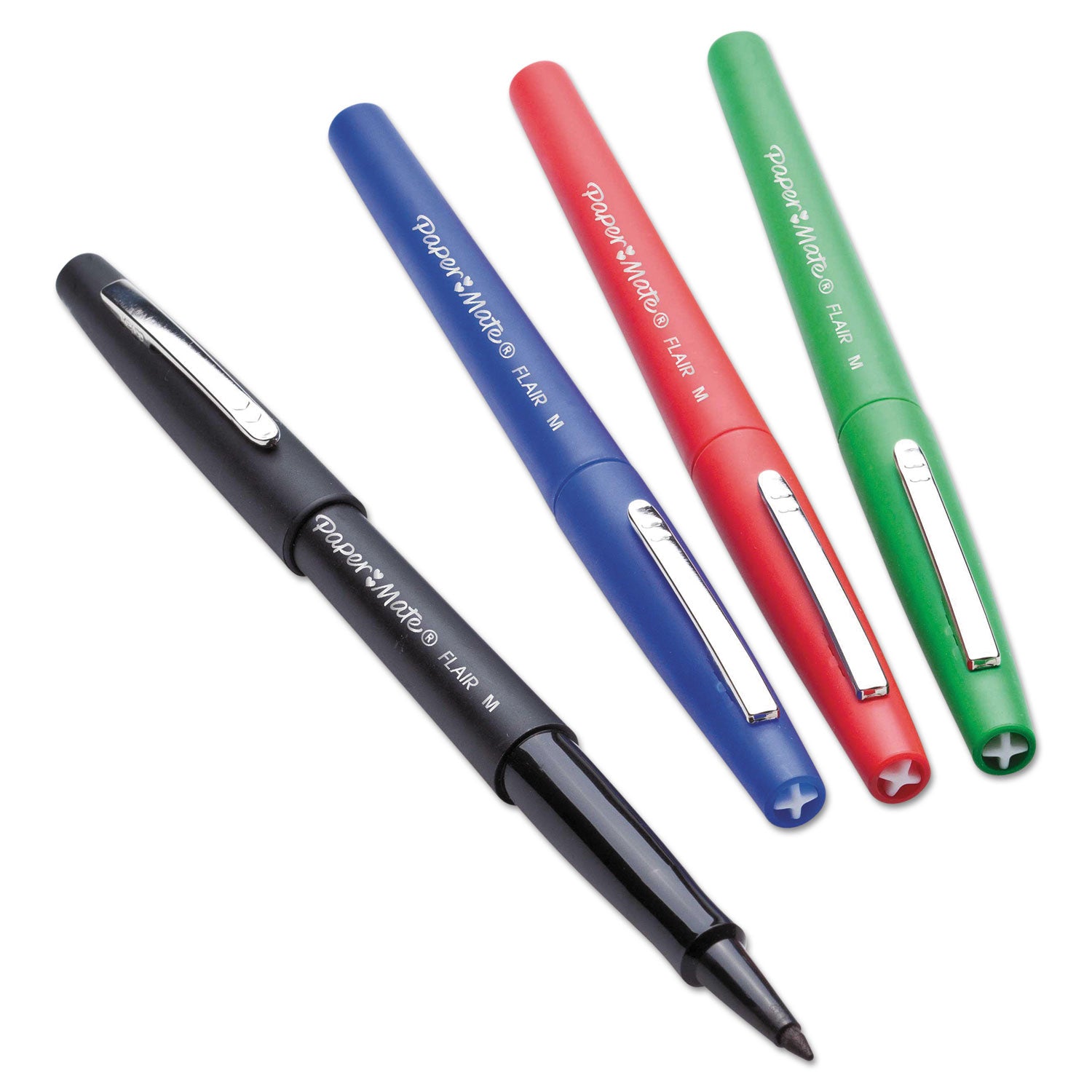 Point Guard Flair Felt Tip Porous Point Pen, Stick, Bold 1.4 mm, Assorted Ink and Barrel Colors, 48/Pack - 