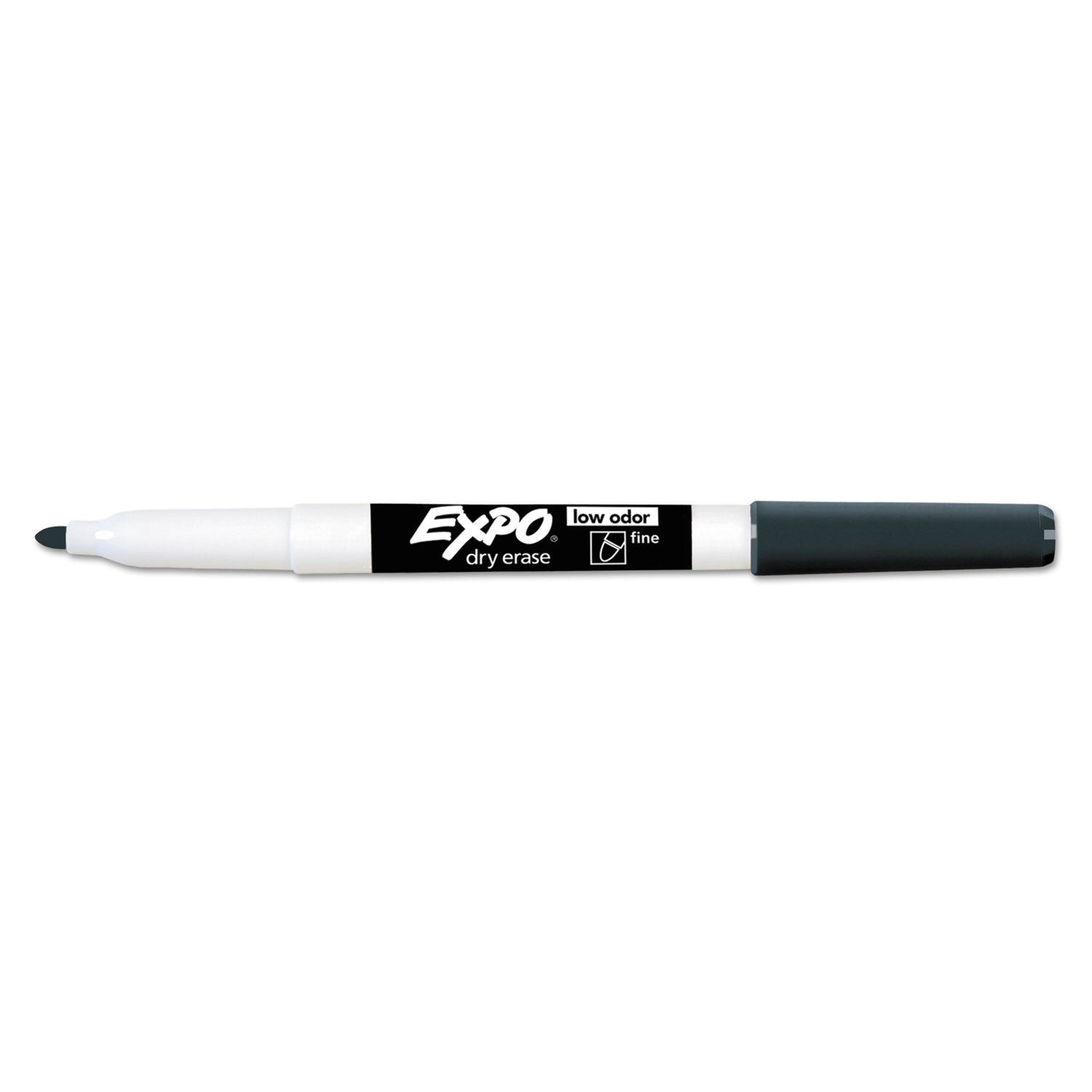 Low-Odor Dry-Erase Marker Value Pack, Fine Bullet Tip, Black, 36/Box