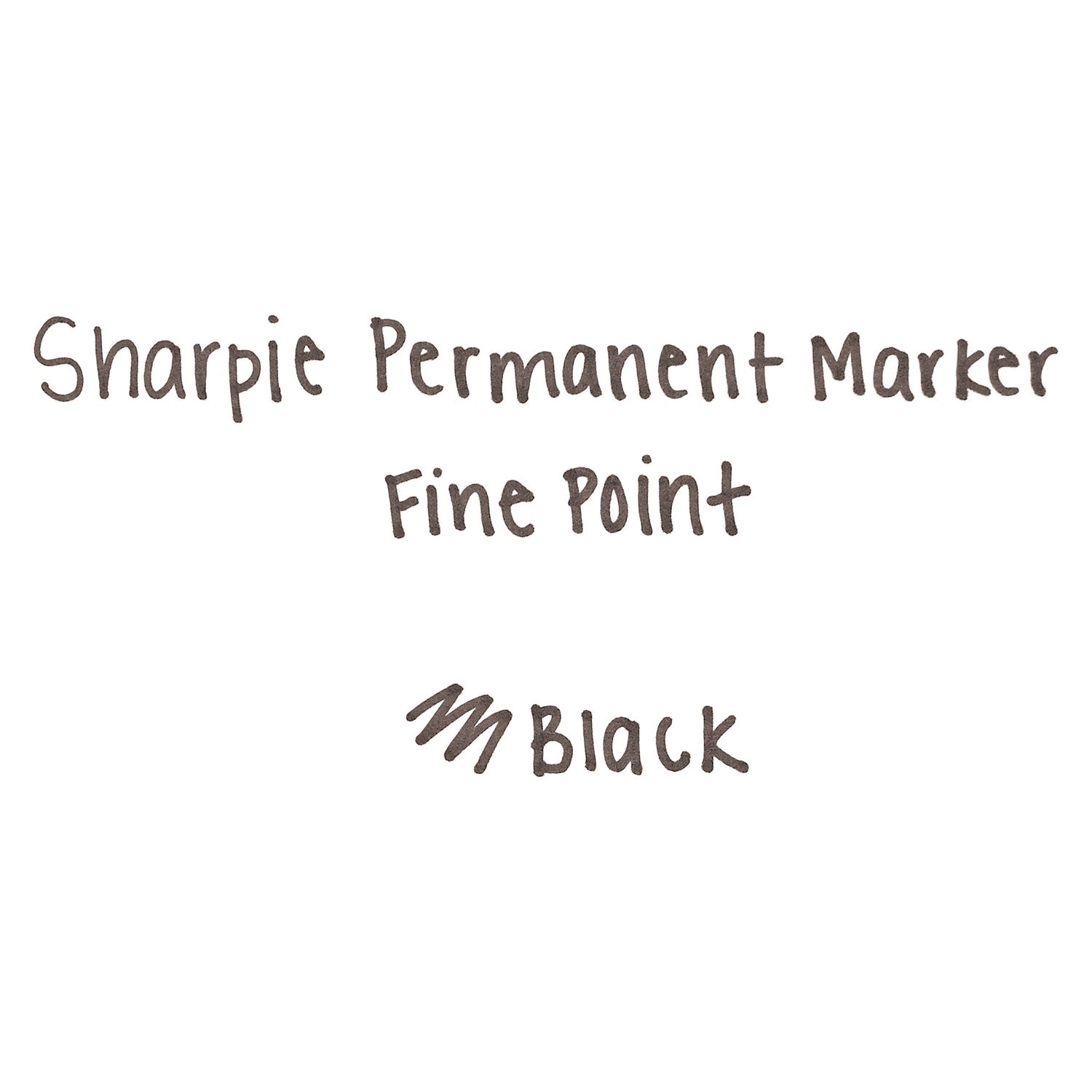 Fine Tip Permanent Marker, Fine Bullet Tip, Black, 5/Pack - 