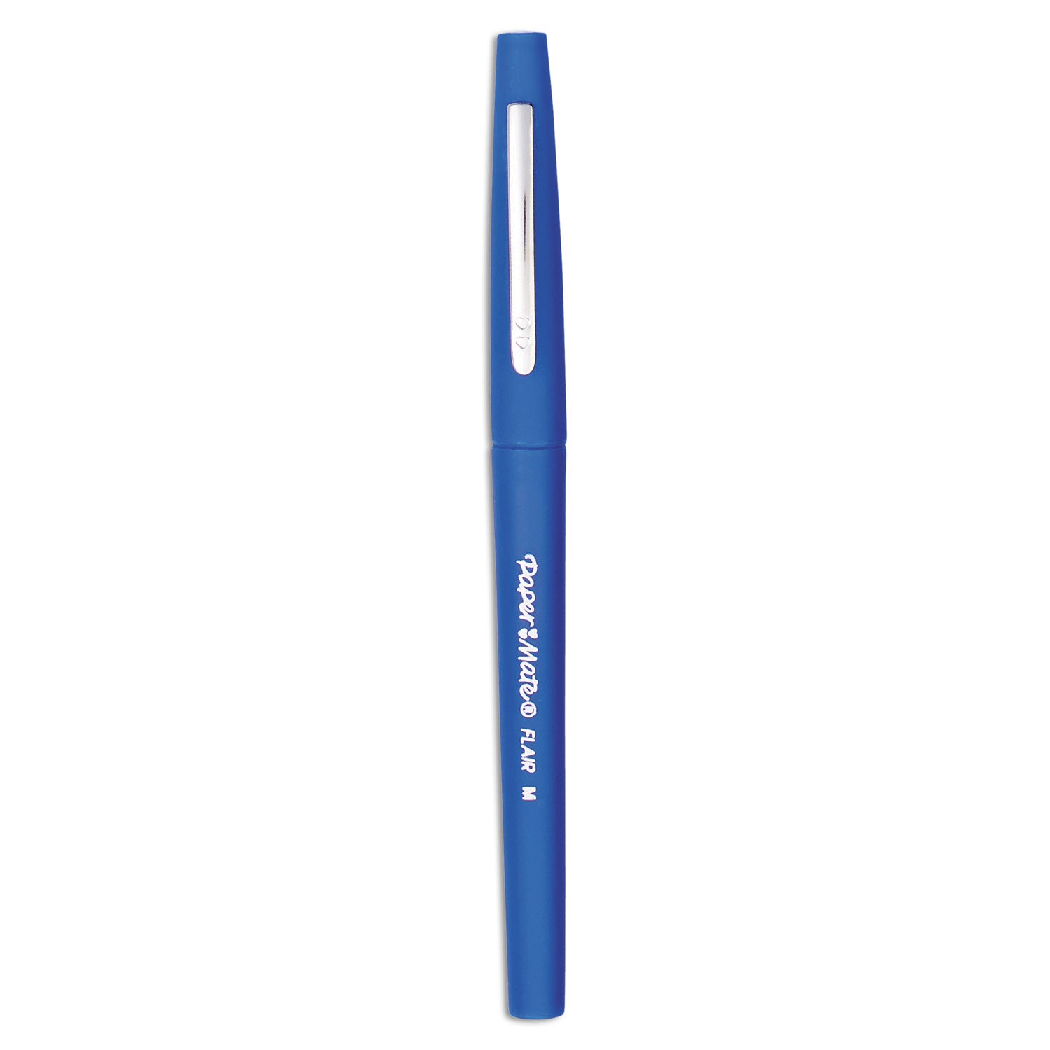 Point Guard Flair Felt Tip Porous Point Pen, Stick, Medium 0.7 mm, Blue Ink, Blue Barrel, Dozen - 