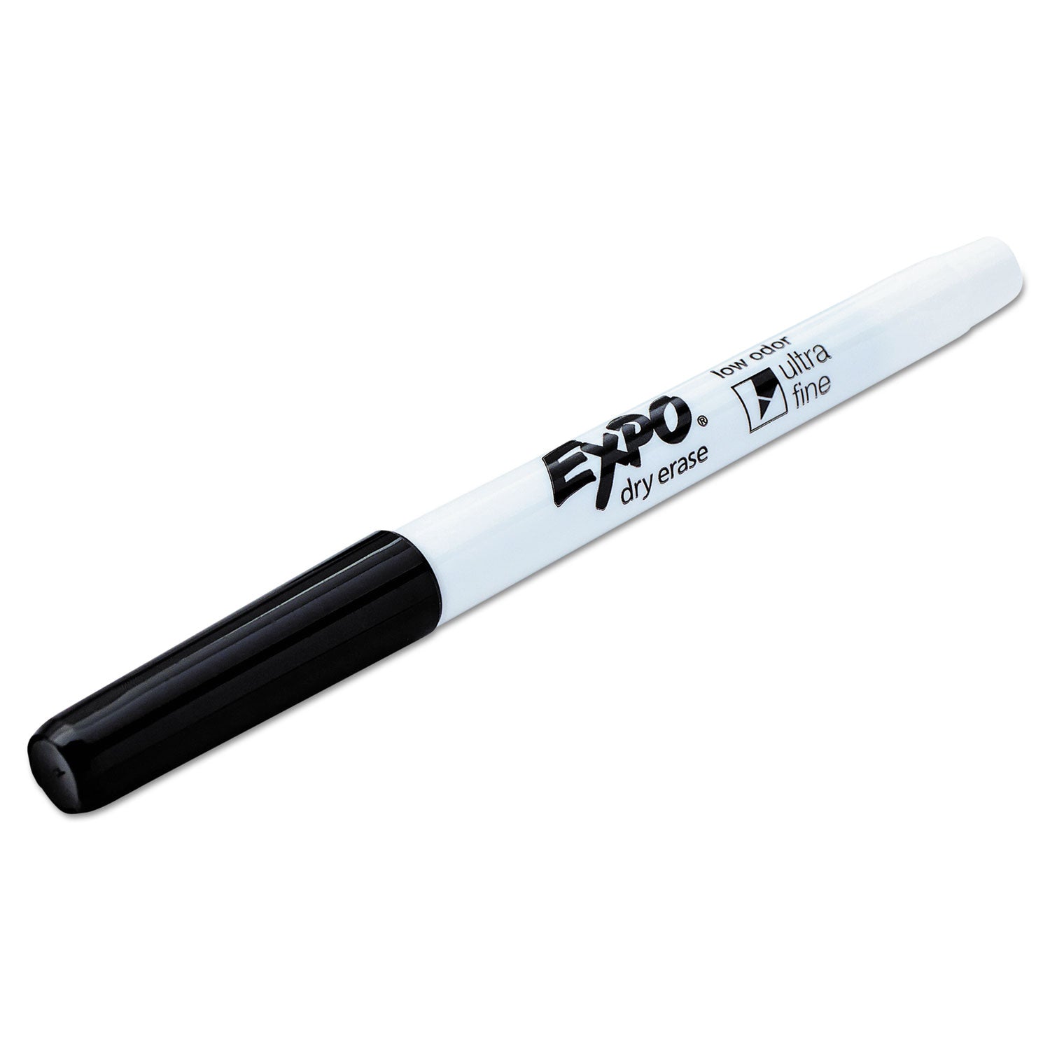 Low-Odor Dry-Erase Marker, Extra-Fine Bullet Tip, Black - 