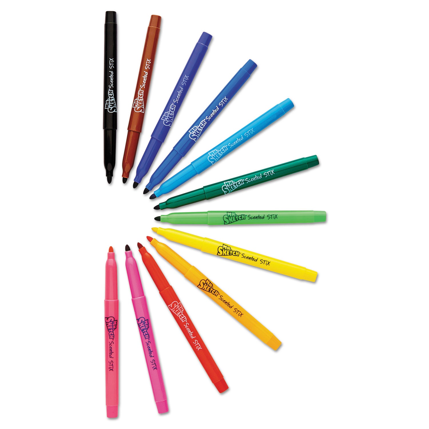 Scented Stix Watercolor Marker Set School Pack, Fine Bullet Tip, Assorted Colors, 216/Set - 