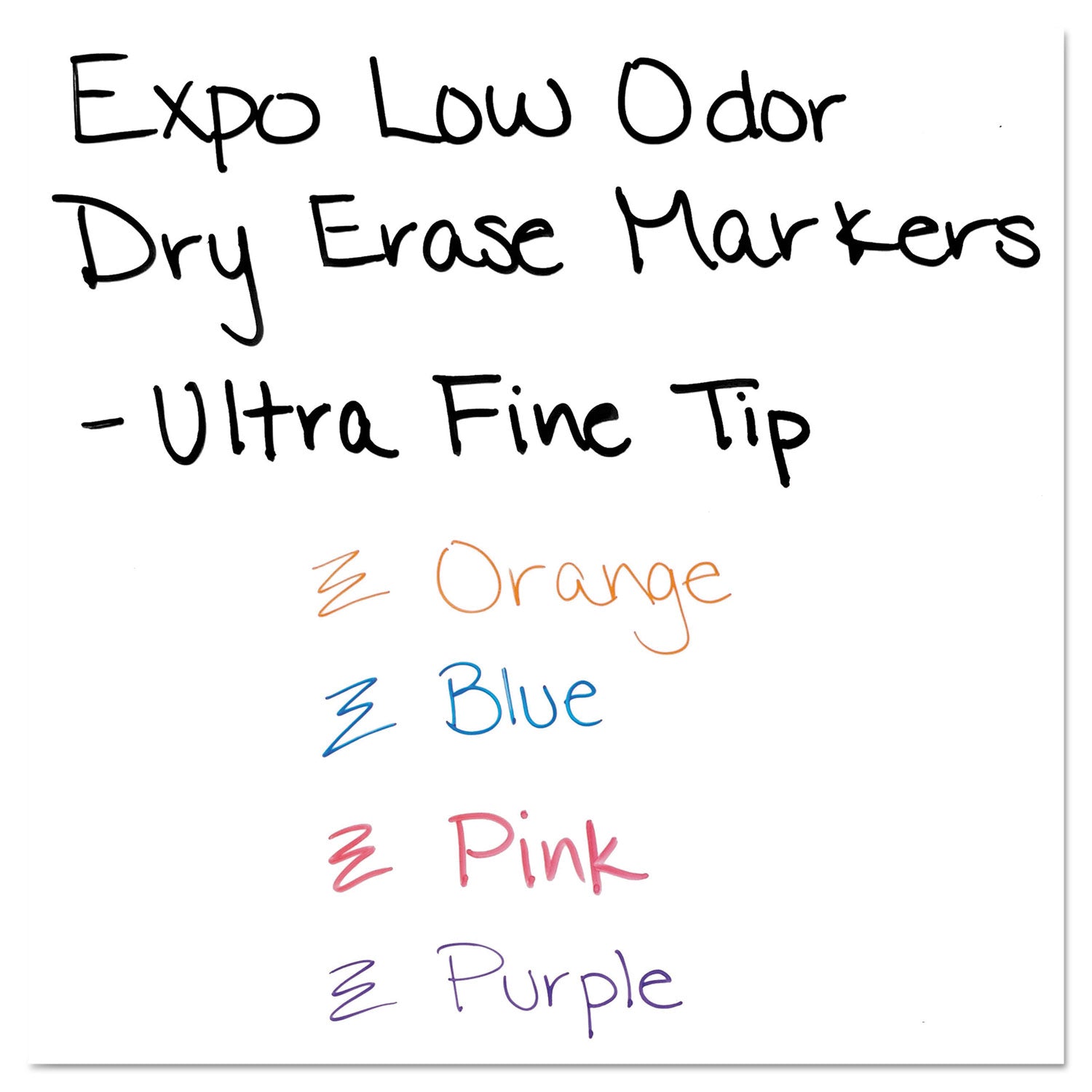 Low-Odor Dry-Erase Marker, Extra-Fine Bullet Tip, Assorted Colors, 4/Set - 