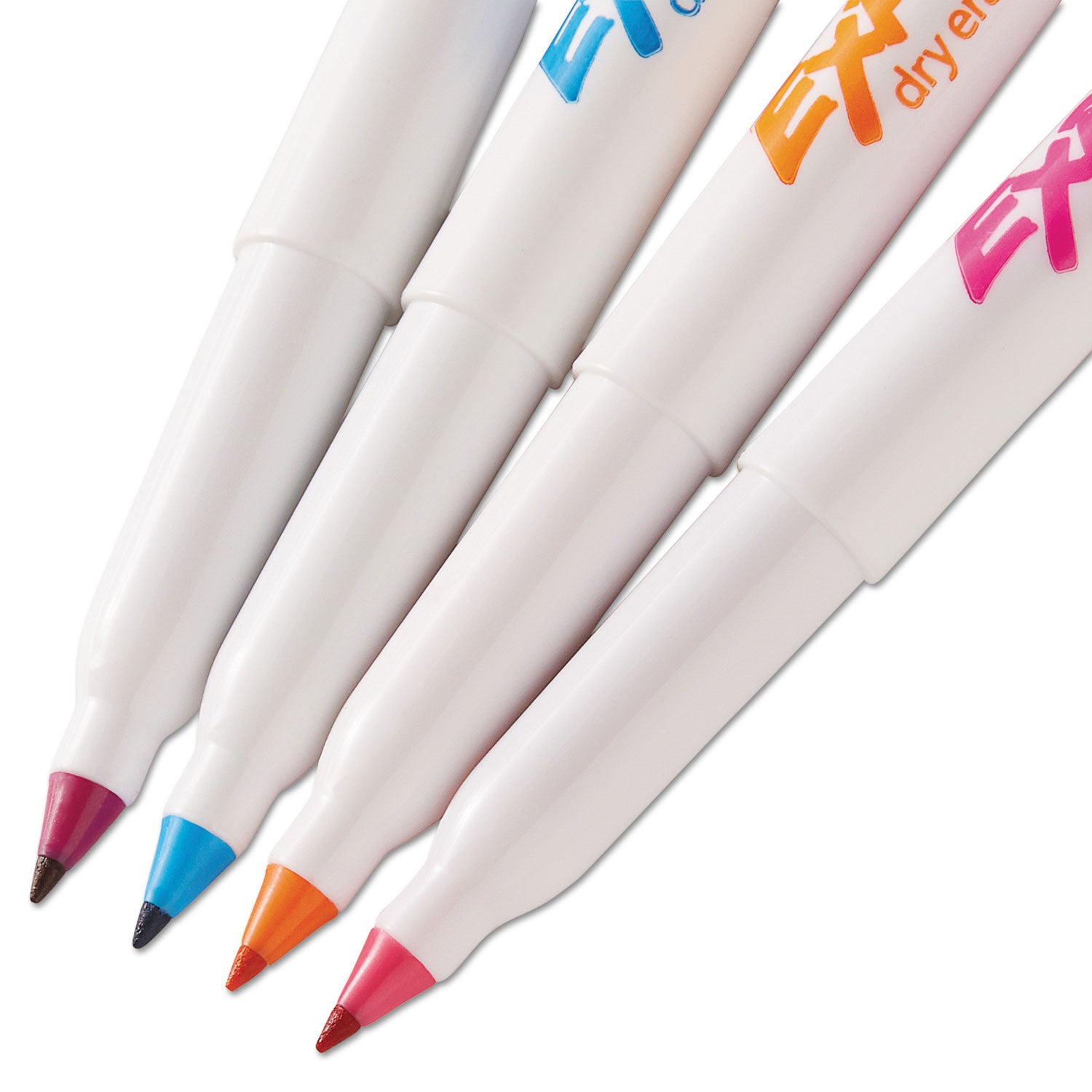 Low-Odor Dry-Erase Marker, Extra-Fine Bullet Tip, Assorted Colors, 4/Set - 