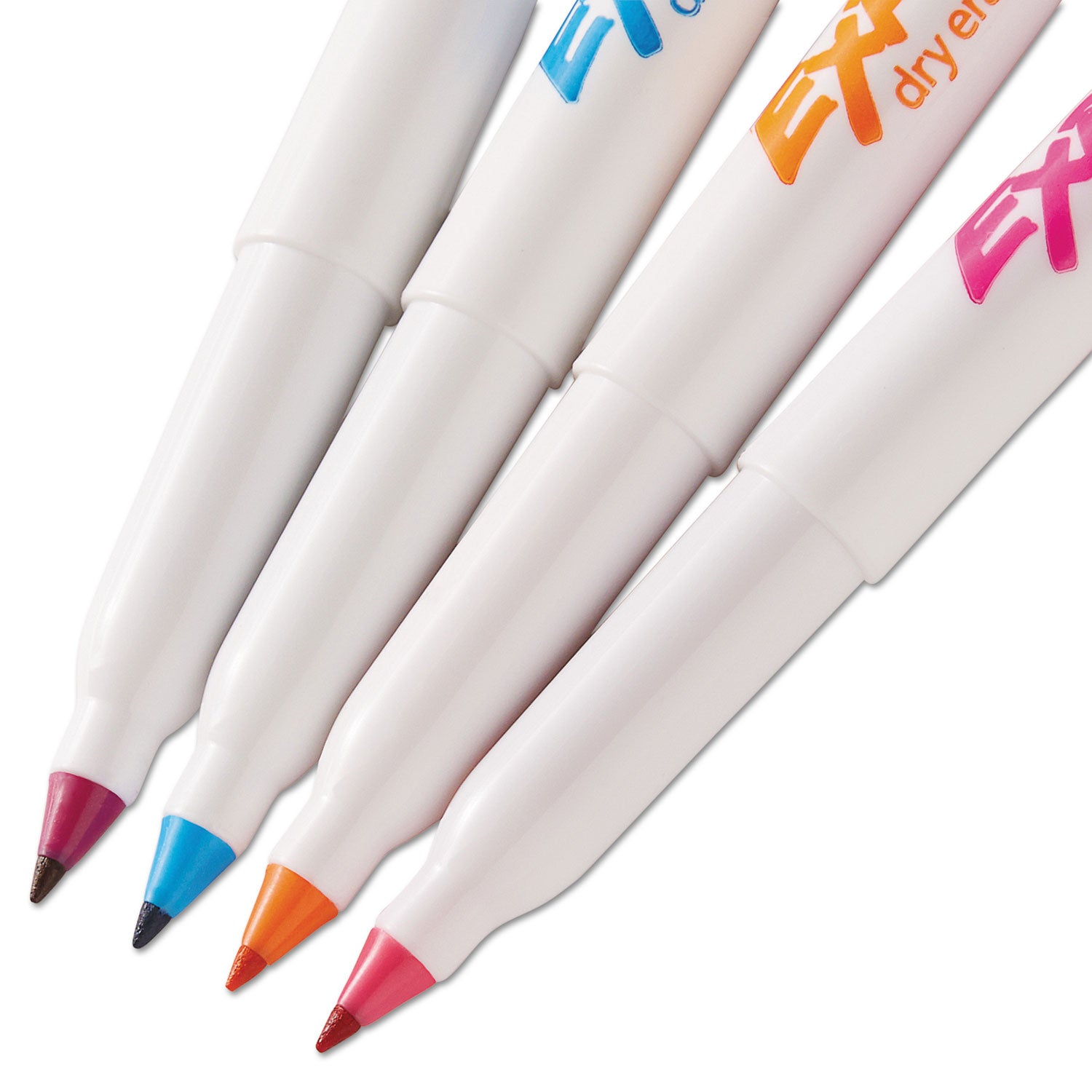 Low-Odor Dry-Erase Marker, Extra-Fine Bullet Tip, Assorted Colors, 4/Set - 
