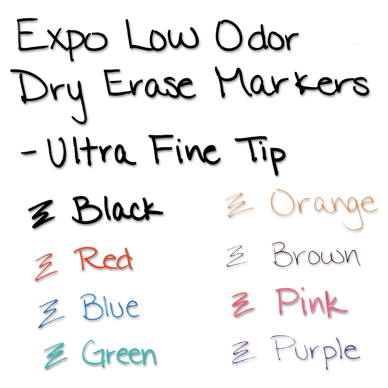 Low-Odor Dry-Erase Marker, Extra-Fine Bullet Tip, Assorted Colors, 8/Set - 