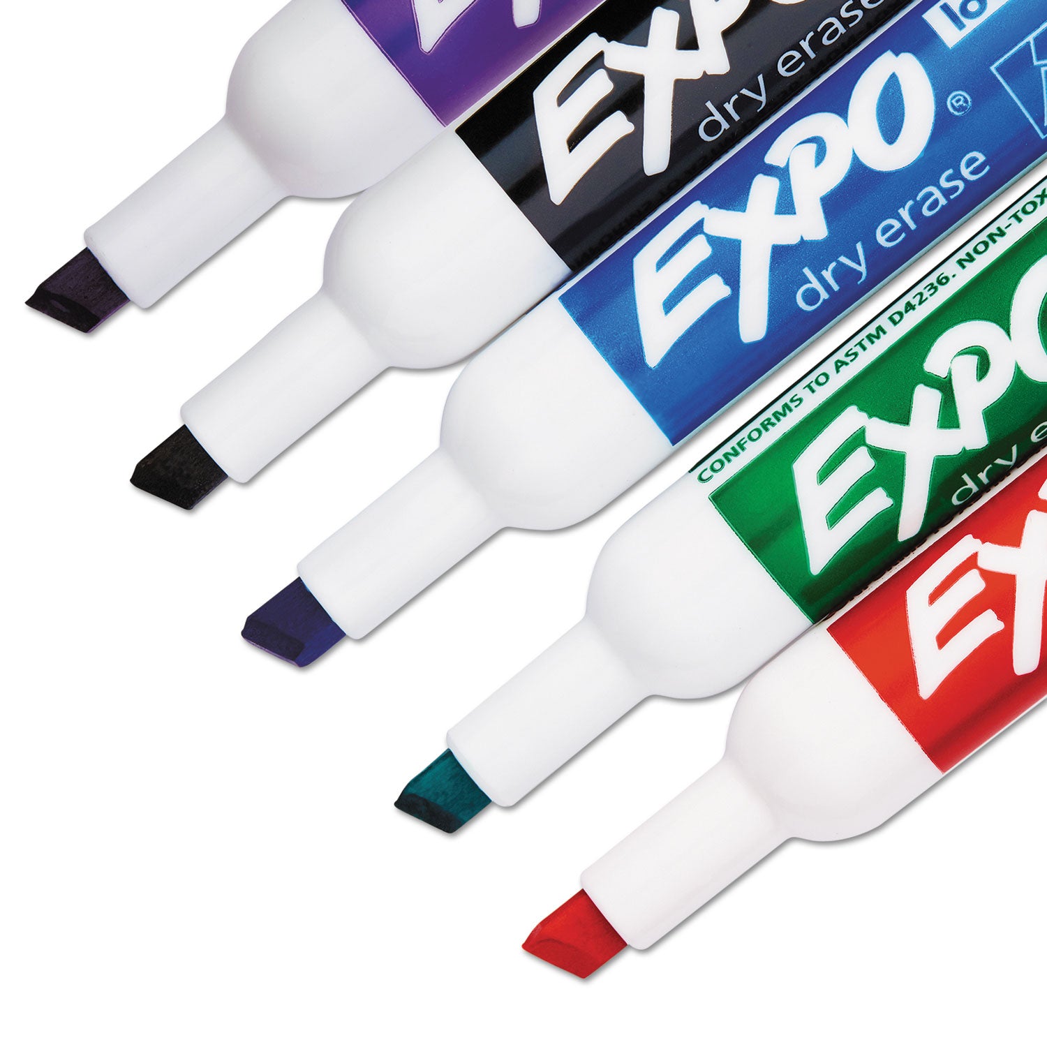 Low-Odor Dry-Erase Marker Value Pack, Broad Chisel Tip, Assorted Colors, 36/Box - 