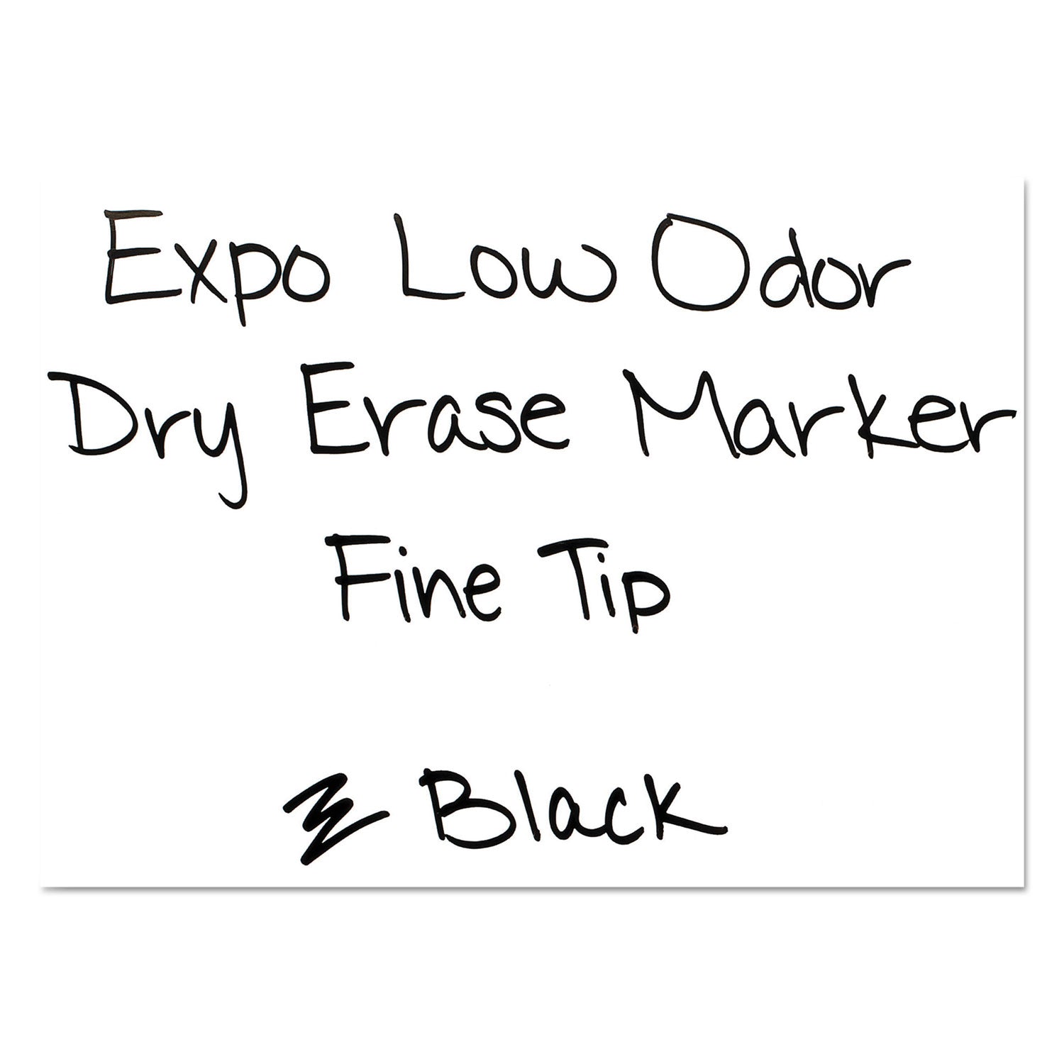 Low-Odor Dry-Erase Marker Value Pack, Fine Bullet Tip, Black, 36/Box - 