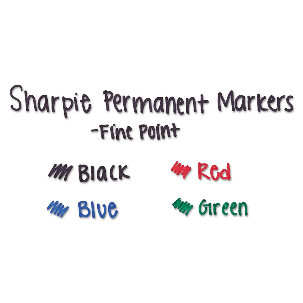 Fine Tip Permanent Marker Value Pack, Fine Bullet Tip, Assorted Colors, 36/Pack