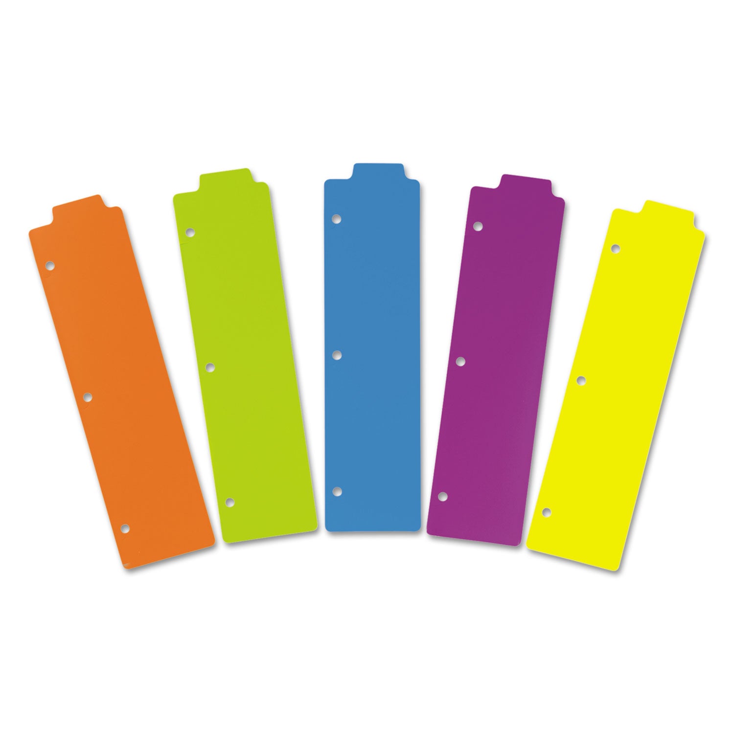 Tabbed Snap-In Bookmark Plastic Dividers, 5-Tab, 11.5 x 3, Assorted, 1 Set - 