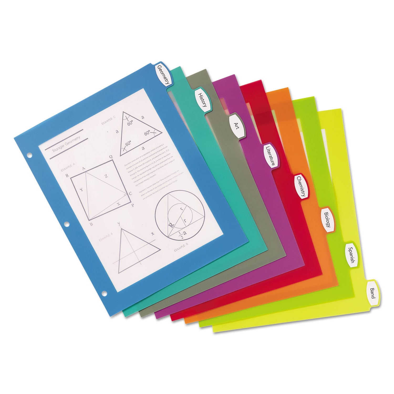 Big Tab Ultralast Plastic Dividers, 8-Tab, 11 x 8.5, Assorted, 1 Set - 