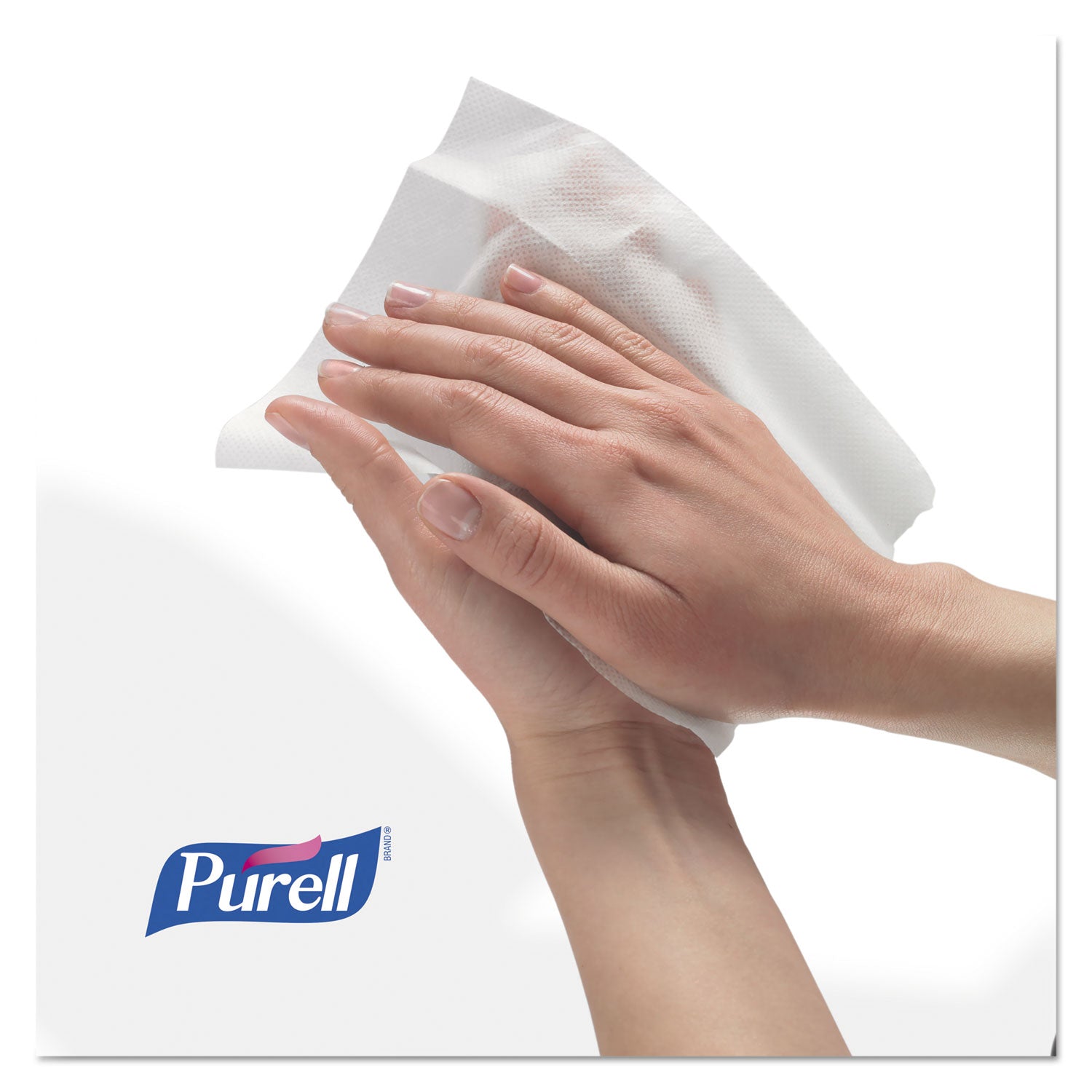 Premoistened Hand Sanitizing Wipes, Cloth, 5.75 x 7, Fresh Citrus, White, 100/Canister - 